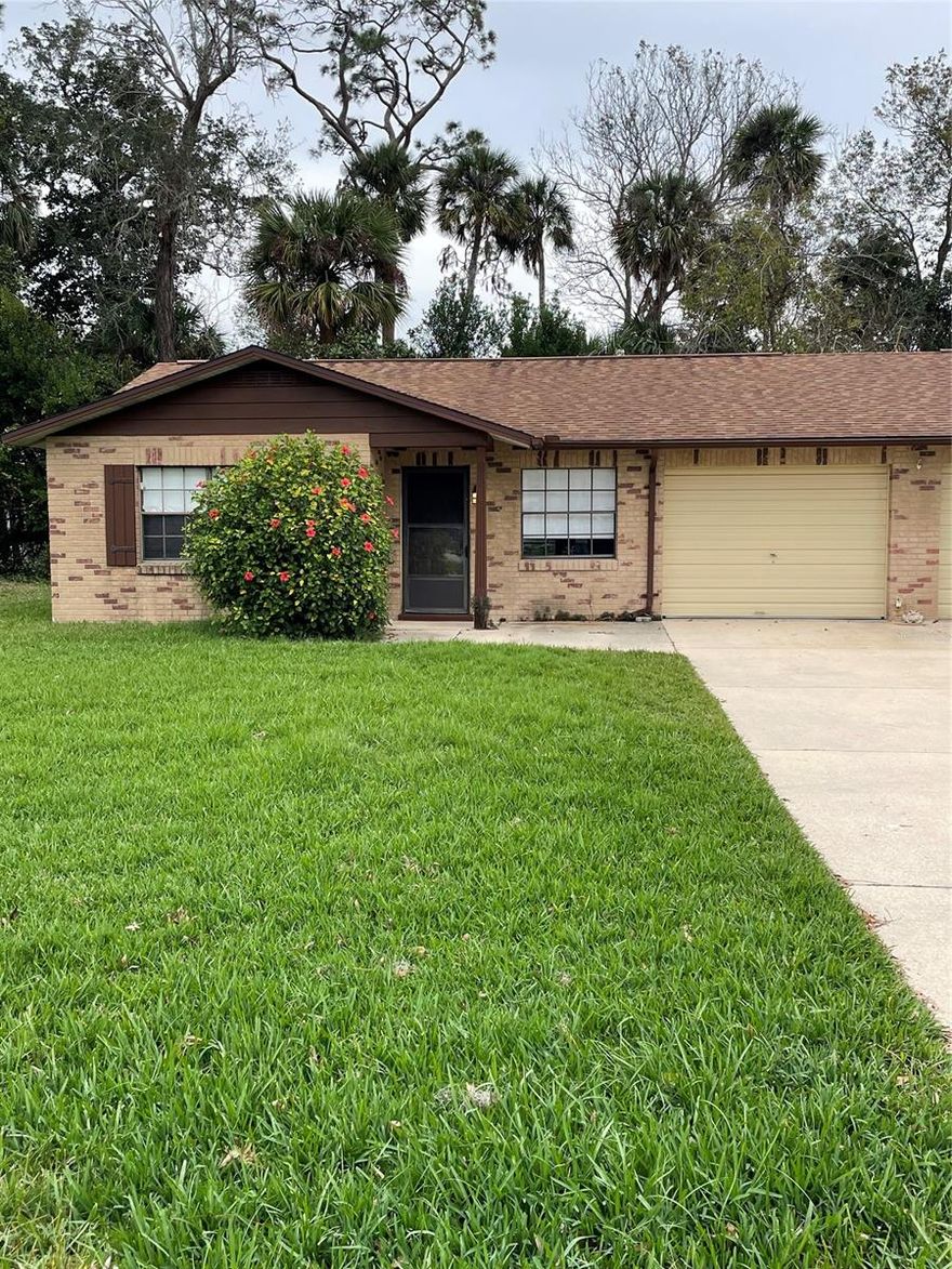 INVESTMENT OPPORTUNITY! Quiet neighborhood tucked away off US 1. This 2/2 duplex would be the perfect home away from home or your AirBnb/VRBO Fisherman's getaway with boat access to the ICW, dock, community building, Corn hole and Shuffle Board area.  These amenities are available through the voluntary recreational center for only $150 annually. Concrete Block home needs some TLC.  Roof less than 10 years old, Water Heater replaced 2021 and A/C 3 years old.  This home did not flood during the most recent hurricanes.  Close to i95, shopping, beaches and the Lagoon! ;Water: City