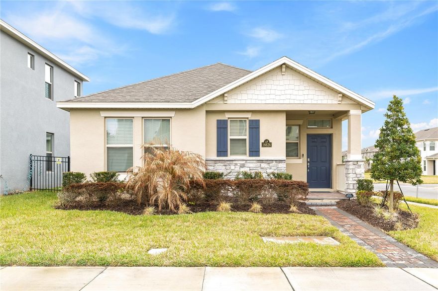 NO CARPET, BLINDS AT THE WINDOWS AND CORNER LOT HOME !  Beautiful and well-maintained one story home located in the desirable Winter Garden area.   Waterleigh is an amazing community!  This spacious property offers comfort, functionality, and a great layout perfect for families.  Featuring 3 bedrooms and 2 full bathrooms, this home includes an open concept floor plan with a bright living area, modern kitchen with ample cabinet space, stainless steel appliances, and a large granite island ideal for entertaining.  The primary suite offers a private retreat with a spacious walk-in closet and en-suite bathroom with dual sinks and a separate shower.  Extra 2 bedrooms and 1 full bath with tub/shower.
Enjoy covered lanai with a glass of wine or your morning coffee! 2 car garage with 2 ceiling racks to organize.  New washer and dryer included.  Community amenities pool, playground, tennis court, playground and great schools!  
Schedule your private showing!  Easy showing as vacant!
