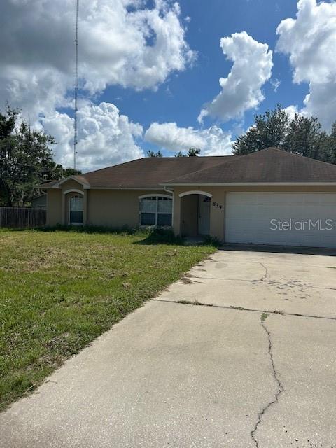 Under contract-accepting backup offers. FIXER UPPER - great investment property or starter home. 3/2 SFH concrete block, NO HOA. Pick your flooring, tile flooring in primary bath, LVP in kitchen, guest bath and DR. Carpeting removed in LR & bedrooms, sale price allows you to pick/install flooring of your choice. Fresh paint & blinds but plenty of room for improvements/updates throughout the home. This home is in an area with several new construction homes, very convenient to grocery, shopping & schools as well as I-4. Floorplan is open concept with LR/DR and kitchen together. Sliding glass doors open to the large back yard with a storage shed. 2 car garage with automatic opener. Offers need to be submitted with a FAR/BAR As Is Contract. Cash and conventional offers only - no FHA/VA offers.
