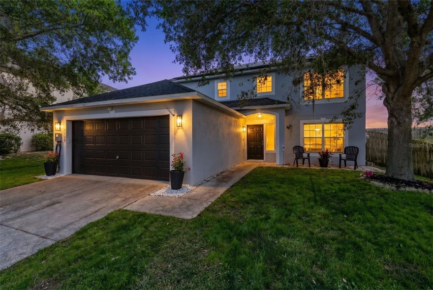 Welcome to this beautifully maintained 4-bedroom, 2.5-bath, two-story home in the desirable Quail Hollow community of Eustis. Offering approximately 2,200 square feet of thoughtfully designed living space, this residence features a functional layout with all bedrooms upstairs and spacious living areas below, plus a private backyard retreat complete with a screened patio with composite roof, a gas fire pit with shaded awning, and an above-ground saltwater pool.
Step inside to an inviting foyer that flows into the main living areas, with a staircase leading to the second floor. The expansive kitchen offers a full stainless steel appliance package (including a NEW oven/range), abundant cabinetry, two pantries, a center island ideal for meal prep, and a dedicated dining nook. Sliding glass doors open to the patio and backyard, creating seamless indoor-outdoor living—perfect for entertaining or relaxing.

The kitchen connects to a spacious living room on the left side of the home and a formal dining room at the front of the home. A versatile bonus room on the main level provides flexibility for a fifth bedroom, office, or flex space, along with a convenient guest half-bath.

Upstairs, freshly painted stairs lead to the generous primary suite, featuring two large walk-in closets and a private en-suite bath with separate tub and shower. Three additional bedrooms and a full bathroom complete the second floor.

Additional highlights include luxury vinyl flooring throughout, ceramic tile on the patio, energy-efficient thermopile glass on second-story front windows, a dedicated laundry room, a two-car garage, EV charging station, fresh interior and exterior paint, and ample storage.

Major updates include a 2018 roof, fully paid-off solar panels (2020), HVAC (2015), and a brand-new water heater (2026).

Ideally located near Historic Downtown Eustis and Lake Eustis, as well as charming Downtown Mount Dora and Lake Dora, you’ll enjoy easy access to shopping, dining, entertainment, boating, and outdoor recreation. Conveniently situated near US-441 and SR-429, with quick access to Orlando, Orlando International Airport, world-class theme parks, and Florida’s beautiful beaches.

This home offers space, versatility, energy efficiency, and a fantastic backyard setting—come discover why you’ll love calling it home.