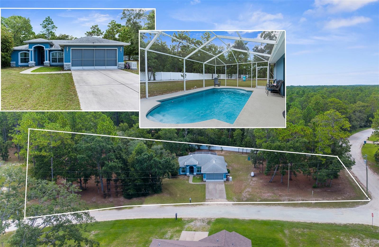 THIS ONE HAS SO MUCH!! 3 Bedrooms + 2 Bathrooms + 2-car garage + private saltwater pool + whole house generator + all nestled in the trees on 1.20 acres on a large corner lot!! Built in 2020...this home is fairly new with ROOF 2020, AC 2020! NO HOA!! NO FLOOD!! OPEN FLOOR PLAN makes the home feel spacious! High ceilings, triple glass slider and large windows makes this home feel light, bright, cheery, and spacious!! Views of the pool and not seeing any neighbors...sure makes you feel secluded and private!! Enjoy the Florida days in your own private pool! Large covered lanai is great for entertaining family and friends! Never be without power if the power goes out...as you have a whole house generator with your own large propane tank! Sellers cleared the lot out so you can use the whole lot, but left a lot of large, beautiful trees for shade and privacy - the perfect balance!
The kitchen offers granite counter tops, real wood cabinets, stainless steel appliances, granite breakfast bar and a breakfast nook!! The bathrooms offer matching granite and real wood cabinets for that modern upgraded design and feel! The kitchen is open to he dining room and great room!!
GORGEOUS BATHROOMS with ceramic-tiled shower walls (no pop-in tubs and showers here!) The master bedroom has an ensuite bathroom with LARGE walk-in ceramic-tiled shower, granite counter tops, real wood cabinets, ceramic tile floors, and a LARGE walk-in closet! The split floor plan give privacy to the master suite!! The second and third bedrooms are a good size and the second bathroom has a tub/shower combo with granite countertops, real wood cabinets, and ceramic tiled shower walls and floors! New luxury vinyl floors were recently added to give that clean and upgraded feeling!! NO CARPET!!
Sellers put in a new upgraded electrical panel, new smoke detectors, new ADT alarm system with 2 camera, new ceiling fans throughout the home. Home has gutters and downspouts! Sellers added an EV car changer that they will leave for the buyers. Pool was resurfaced 1 year ago!
Zoned for the county's newest schools...Winding Waters K-8 and Weeki Wachee High School!! Not far from Publix and Walk-Mart Super Center for all your needs!! This location is wonderful for the nature enthusiasts as it's located not far from 4 rivers (Weeki Wachee River, Chassahowitzka River, Homosassa River, Crystal River)!! So go kayaking, paddle-boarding, swimming with the manatees in the crystal clear rivers!! Enjoy boating, fishing, and hiking!! Explore the Chassahowitzka National Wildlife Refuge with over 31,000 acres of protected land that you can walk, bike, hunt, swim in the springs, visit the private NJOY Distillery for live music and drinks!! Just a great area which helps to limit the population in the area!!
Enjoy the felling of living in the country...not up on top of your neighbors!! NO HOA - so you can park your boat, camper, RV, or work vehicles on your property!! Bring your ATV! NO FLOOD!! Zoned RIC...homes only in this area (no mobiles)! Enjoy the peace you will feel in this beautiful pool home!! Come see it today!