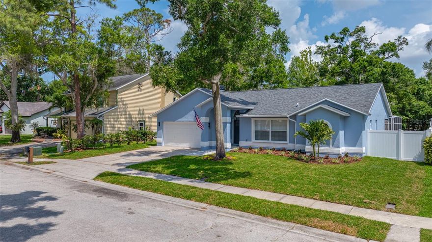 Welcome to 6031 65th Avenue North —  this completely refurbished pool home combines modern upgrades, functional living space, and beautiful outdoor features on a lot of more than a third of an acre in the Bon Park subdivision of Pinellas Park — with no HOA. Featuring high ceilings throughout and a desirable split-bedroom layout, this move-in ready four-bedroom, two-bath residence showcases quality improvements including a new roof, new HVAC system, and stylish updated finishes throughout.
The remodeled kitchen features quartz countertops, subway tile backsplash, slow-close cabinetry, and a complete package of new Frigidaire stainless steel appliances. Adjacent to the kitchen, a casual dinette provides slider access directly to the screened lanai and pool, creating an ideal setting for entertaining and indoor-outdoor living. The neighboring family room offers a cozy wood-burning fireplace.
The spacious screened lanai and pool area overlook mature landscaping including a water oak, bald cypress, and sabal palm, along with an irrigation system, fresh landscaping, and new Bahia sod.
The private primary suite features a lighted walk-in closet, sliders opening directly to the screened lanai, and a beautifully appointed ensuite bath complete with a soaking tub, separate tiled walk-in shower, double sink vanity, and an LED lighted make-up mirror. The dining room also opens to the lanai via sliders, making indoor-outdoor entertaining effortless. Additional bedrooms share a true pool bath — complete with tub/shower combination and its own door to the screened lanai — keeping wet feet out of the main living areas. A separate laundry room with electric hookups adds functionality.
Additional highlights include an attached two-car garage, generator transfer switch hookup, decorative concrete lanai flooring, a 6x10 backyard storage shed, and included hurricane panels for added storm protection.
Conveniently located near numerous restaurants, shopping, and everyday conveniences along Park Boulevard, 34th Street North, and 49th Street North. Nearby grocery options include Publix along 49th Street North, Aldi on 66th Street North, and another Publix location at Park Boulevard and 71st Street.
Extensive recent upgrades throughout make this beautifully updated Pinellas Park home ready for its next owner to enjoy. Homes offering this much space, this many upgrades, and a lot of this size don’t come along often — and they don’t last long when they do. Schedule your private showing today before someone else calls it home.