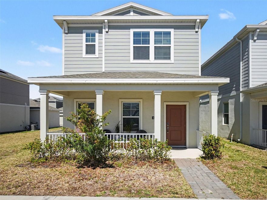 Experience the ultimate in modern living with this stunning, near-new residence located in the heart of Apopka’s sought-after Golden Orchard community. This meticulously maintained home offers a spacious OPEN-CONCEPT LAYOUT perfect for entertaining, anchored by a gourmet kitchen featuring sleek STAINLESS STEEL APPLIANCES and a versatile kitchen island. The interior is defined by elegant TILE FLOORING throughout the main living areas and soaring HIGH CEILINGS that create an airy, light-filled atmosphere. Retreat to the LUXURY OWNER SUITE featuring a generous walk-in closet and spa-like bath for a true private escape. Residents benefit from a wealth of community perks including a sparkling COMMUNITY POOL, scenic WALKING TRAILS, and expansive OPEN GREENSPACE. Perfectly positioned for an OUTDOOR LIFESTYLE, you are just minutes from the natural wonders of Wekiwa Springs State Park and the convenience of the SR-429 expressway. Schedule your private tour today and make this dream home yours before it's gone!