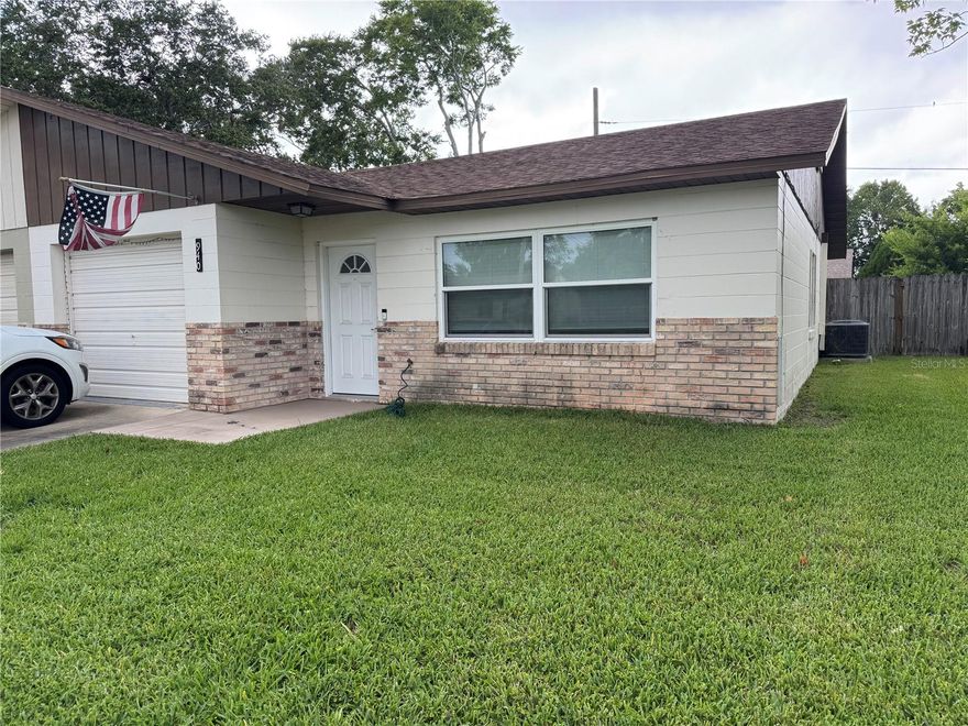 * NO HOA * This beautifully remodeled 2-bedroom, 1-bath brick-faced villa offers modern living in a serene setting. Tucked away at the end of a quiet street in a desirable neighborhood, this home features contemporary finishes and updates throughout. Enjoy easy-care plank flooring, all wood cabinetry, pantry, granite countertops, and a full stainless steel appliance package in the specious eat-in kitchen. Plenty of room for family gatherings and entertaining. Newer double-pane windows enhance energy efficiency and natural light. Step outside to a covered back patio perfect for relaxing or entertaining, overlooking a private fenced backyard. Whether you're looking for a first home, downsizing, or an investment, this  property blends comfort, quality, and convenience in one inviting package. Come enjoy the Florida lifestyle! Just minutes to the beach, shopping, schools, restaurants, & entertainment. Lakefront pet friendly walking path adjacent to home or spend an afternoon at Magnolia Park just steps at the opposite end of the street. All information intended to be accurate, but cannot be guaranteed.