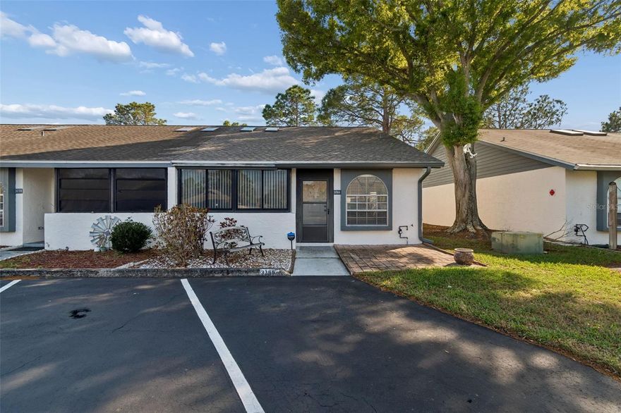 This is a must-see property! Spacious and well maintained 2 bedroom 2 bath villa located in a lovely and quiet community. Interior has vaulted ceilings, new sky lights, new french doors, new kitchen appliances, and large laundry room with washer and dryer. Exterior has a new roof, new air conditoner unit, impact glass windows and small backyard slab. The primary bedroom has a great ensuite bathroom and a door to the backyard. All the landscaping makes for a peaceful view! The second bedroom is well-sized for use as a bedroom, den, or office. The second bathroom is also in good condition. This villa has a small covered all weather porch off the living room which provides more interior space.
Belle Oak community of villas has 2 community pools, 2 small ponds and has well maintained grounds. HOA is only $264 per quarter! Parking is right outside your door! Friendly neighbors will help you feel right at home- no age restrictions! And bring your pets because Belle Oak welcomes your furry friends. 
Beautiful beaches, ample shopping, public parks, great restaurants are just minutes away. Tampa Airport is about 20 minutes away which allows you to travel easily. You will want to come see this villa!