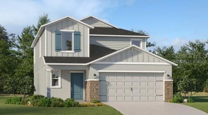One or more photo(s) has been virtually staged. Under Construction. This two-story Georgia will definitely be on your mind… This beauty highlights a modern open layout, seamlessly integrating a first-floor kitchen with a central island, a dining room and a welcoming family room with patio access. On the same level is a private owner's suite with an attached bathroom. Situated upstairs is a versatile loft for additional shared living space and four secondary bedrooms to provide restful retreats to family members and guests alike. Wynnstone is a lovely family friendly community of new single-family homes located in Davenport, FL. This amenity-rich community will include: Pool, Clubhouse, Gazebo, Playground, Walking Trail, and Dog Park. Wynnstone is what you have been waiting for. Close proximity to Advent Health Heart of Florida, Posner Park (for restaurants and shopping). There are major roads like 27 and I-4 for quick trips to Orlando and the theme parks.