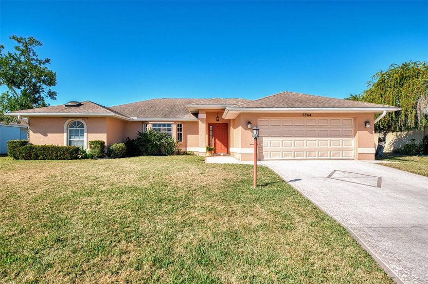 This exclusive home feels like a Florida decision!! Discover your slice of paradise in Gulf View Estates, one of Venice’s most sought-after “Hidden Gem” communities. 

You’re only 5 minutes from Manasota Key Beach and moments from Venice’s shopping, dining, golf, and entertainment, including CoolToday Park, home of the Atlanta Braves Spring Training, providing the perfect balance of relaxation and activity. Attractively priced.

This spacious, thoughtfully updated home offers the comfort, privacy, and practicality that discerning seasonal and full-time buyers seek. Refined without being flashy and designed for real living, it offers lasting value beyond first impressions. The private solar-heated pool and expansive screened lanai create a quiet, resort-style setting for year-round enjoyment, framed by mature hedging for exceptional privacy. Ideal for morning coffee, winter afternoons, and evening entertaining, the outdoor living space is efficient, low-maintenance, and easy to enjoy. Inside, vaulted ceilings enhance the sense of volume and natural light throughout the formal living room, dining room, kitchen, and family room. Luxury vinyl plank flooring offers a clean, modern aesthetic while providing durability and ease of maintenance, making it especially appealing for part-time or seasonal ownership. The updated kitchen features quartz countertops, a designer backsplash, recessed lighting, a ceiling fan, and a full suite of brand-new stainless steel appliances, including a refrigerator, range, microwave, and dishwasher, creating a functional and attractive hub for daily living and entertaining. A true split-bedroom floor plan ensures privacy for owners and guests, with three generously sized bedrooms, all offering walk-in closets, including dual walk-ins in the primary suite, a rare and highly desirable feature. This home has been carefully maintained and improved with a roof replaced in 2015, 4-point inspected, a solar pool system added in 2015, an exterior repaint in 2018, a water heater replaced in 2019, the pool was resurfaced in 2022 with rotating in-floor cleaning heads for efficient circulation and heating, hurricane shutters throughout, in-ground irrigation, and public water and sewer service. All this is located in Gulf View Estates, a friendly, deed-restricted community with LOW HOA fees of just $350/year and NO CDD fees, offering long-term stability and exceptional value. This is Florida living done right, established, efficient, comfortable, and move-in ready, offering buyers confidence, quality, and immediate enjoyment from day one. Live the Florida lifestyle you’ve been dreaming of—schedule your private showing today!