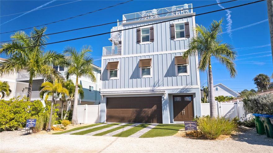 Welcome to Floridaze! A newly constructed 6-bedroom and 5.5-bathroom luxury home. Located less than a 1-minute walk to the gorgeous beaches of Anna Maria Island. You will feel like the crystal-clear blue waters of the Gulf of Mexico are in your very own backyard! Located between the Gulf of Mexico and the intercoastal waterway, sunshine and sand are a quick walk from your front door.

Relax and unwind in this stunning custom built home that will feature all the amenities you would expect from your a luxury home on Anna Maria Island. Take a dip in the private saltwater pool, or simply let your worries melt away in the attached spa. Watch the world-renowned sunsets from the comfort of your own home with the rooftop deck overlooking the beach, or challenge your loved ones to a friendly game in the arcade room. This incredible home is a fantastic island residence, or continue to take advantage of it as a lucrative vacation rental property!
This home has plenty of room for everyone with enough beds to comfortably sleep 14 guests. The entire home has been professionally decorated, and the furnishings are all included.

When you are ready to explore the island, you’ll find that the location is convenient to all the best that Anna Maria Island has to offer. Whether by golf cart, bicycle, or the island’s trolley system, you're always close to the action. From farm to table dining options to some of the best ice cream you’ll find around-everything is a short distance away. Come and experience the amazing location and amenities of Floridaze for yourself. Schedule your private showing today!