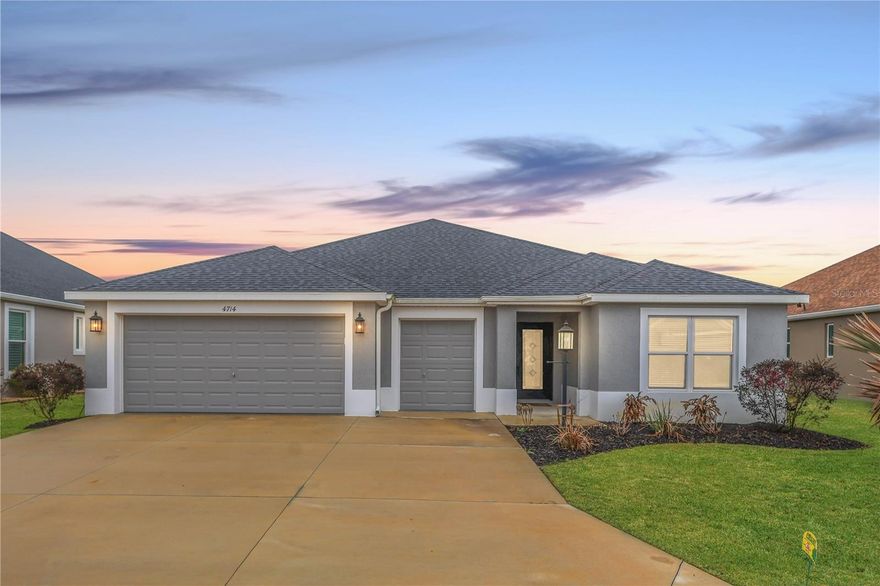 One or more photo(s) has been virtually staged. Serenity, Peaceful, Calming are the three main features of this spectacular Indigo Model Home that sits so beautifully on a private body of water where birds fly by to visit on a regular basis.  Sit back and relax in this extended lanai yard or chill in the custom pool while enjoying a beautiful swim or dip.  The home has a wonderful open floor plan with 3BRs and 3 Baths.  The King Sized Primary Suite with coffered ceilings has it's special bathroom featuring his and hers sinks, a private water closet, walk in closet, and a walk in shower with bench.  The amazing thing about this home is the fact that you can enjoy sitting anywhere in the home and have access to the amazing view.  You'll love the wonderful choices that were selected only a few years ago when the home was completed in 2022.  I  am confident that seeing is believing for this beauty, and at this special bargain price, for this type of home with a custom pool with a beautiful open water view.  You're going to love this special value.