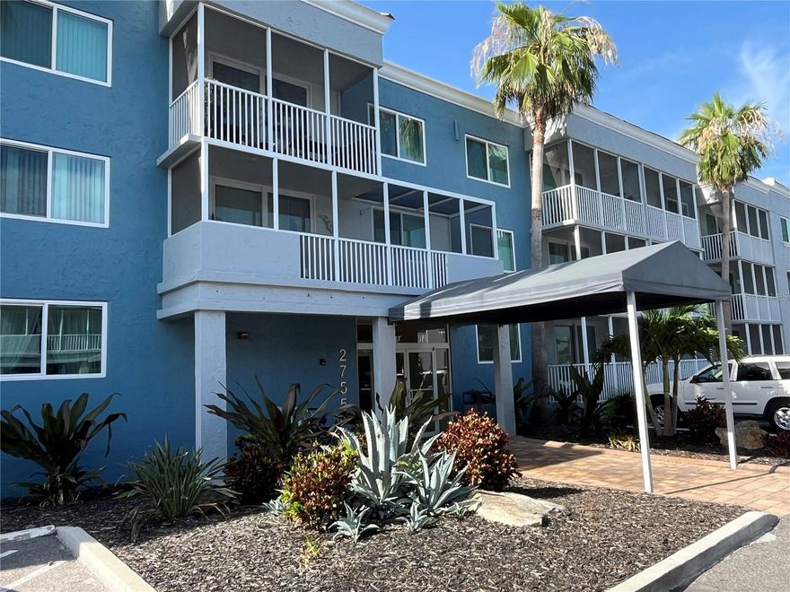 Lovely condo on first floor in the gated community of Sarasota Palms. Open kitchen with stainless steel appliances. Living/Dining area combo with sliding glass doors to screened lanai. Impact windows. Walk-in closet in bedroom, extra closet in hallway. All tile in kitchen and great room; beautiful new laminate flooring in bedroom. Electric Vehicle charging stations free of charge for residents. Tennis courts, play ground, huge pool, picnic area, and a fenced dog run. Inside the clubhouse you'll find a well equipped fitness center, business office, billiards room, theater, and gathering room with kitchen which can be rented for special occasions. Conveniently located just a few miles to downtown Sarasota, St Armands Circle and Lido Beach. Beautiful living!