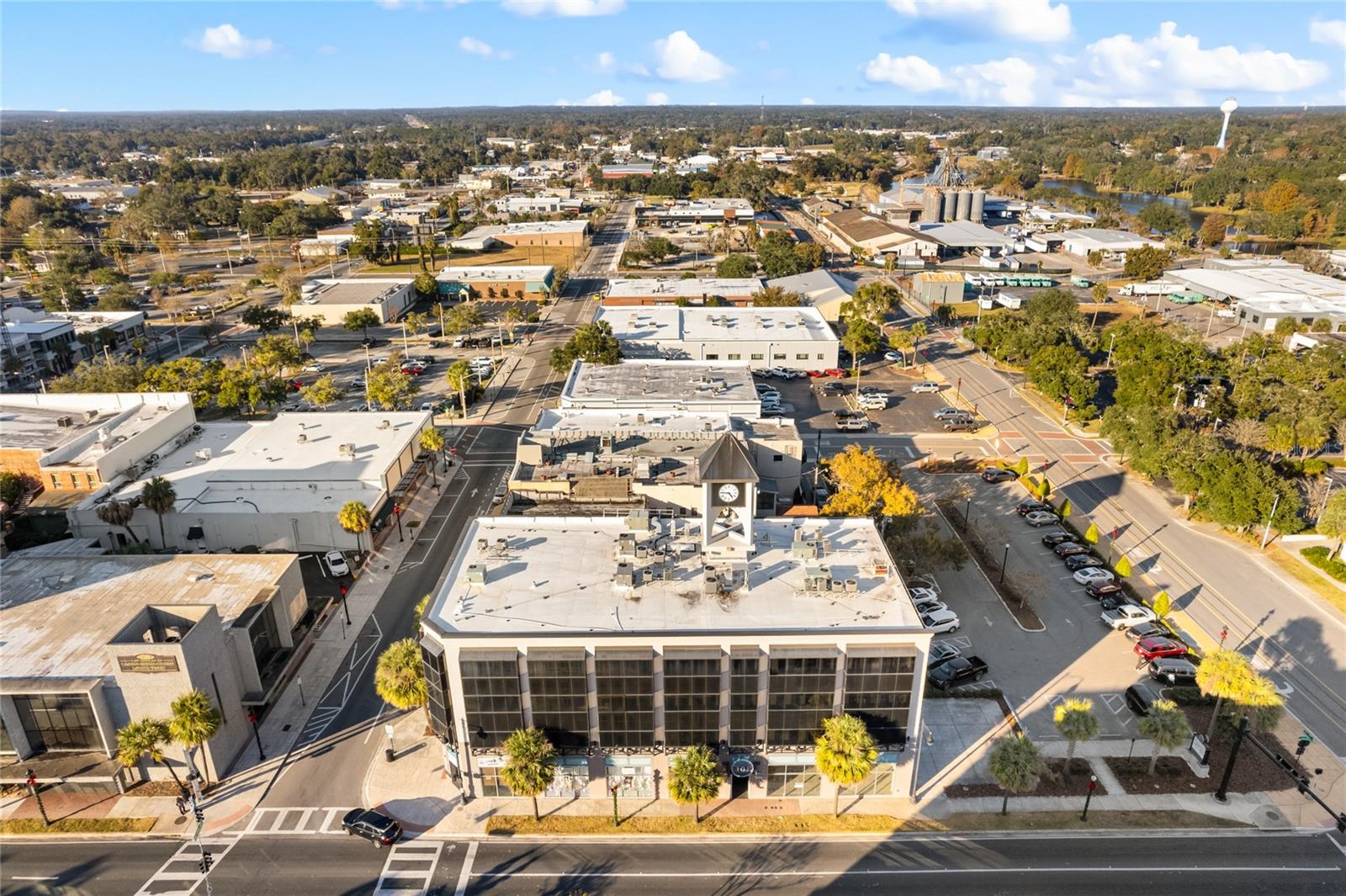 Downtown 101 site is located in the heart of Downtown Ocala on Silver Springs Boulevard. 35,000 cars a day pass by this completely remodeled Historic building. Within steps of the new Hilton Garden Inn, this building is already home to a restaurant and many daytime professional office users. Across from the square, close to all activities, this location offers visibility and accessibility, for all tenants and is highly sought after. The half block surface parking portion of this site is coveted in Downtown Ocala and ready for redevelopment into future mixed use.