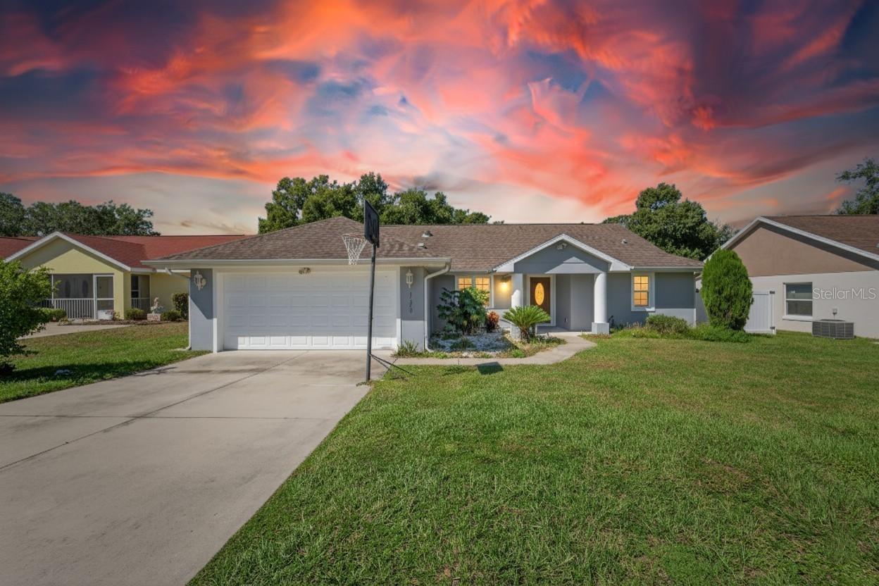 BEAUTIFUL 3 BEDROOM, 2 BATH PLUS DEN HOME. 2055 SQ.FT. LIVING AREA, OPEN FLOOR PLAN, AWESOME KITCHEN WITH CENTER ISLAND, GRANITE COUINTERS AND STAINLESS STEEL APPLIANCES, EXTREMELY SPACIOUS DINING ROOM/LIVING ROOM COMBINATION. PERFECT HOME FOR ENTERTAINING. TRAVERTINE FLOORING IN KITCHEN, ENTRYWAY AND BATHROOMS. MASTER BEDROOM HAS WALK IN CLOSET AND LARGE MASTER BATH W/2 VANITIES WITH GRANITE COUNTERS. THIS IS AN EXCEPTIONAL HOME IN A VERY DESIREABLE AREA. ENJOY SITTING/RELAXING ON THE COVERED LANAI. COME AND SEE YOUR DREAM HOME. WORTH TAKING THE TIME TO SEE IT. WHERE ELSE CAN YOU FIND A HOME WITH ALL THAT GOODIES FOR SUCH A GREAT PRICE. MINUTES FROM THE ENTRANCE OF THE VILLAGES OFF ROUTE 42 AND TO SHOPPING AND RESTAURANTS.