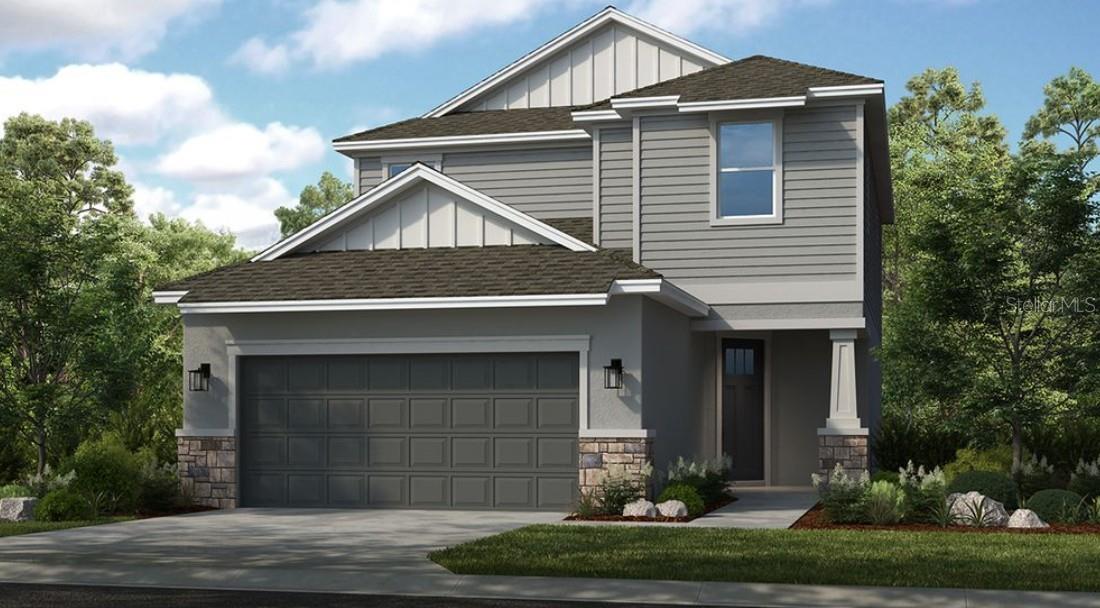 Under Construction. What's Special: Special Incentives | Close to Greenspace | Loft. New Construction – November Completion! Built by Taylor Morrison, America’s Most Trusted Homebuilder. Welcome to the Santa Rosa at 1041 Ladyfish Trail in The Waters at Center Lake Ranch. This stunning new home blends elegance and functionality for a lifestyle of comfort and ease. Step into the welcoming foyer, where the laundry room sits to one side and the garage entry to the other. At the heart of the home, the gourmet kitchen flows seamlessly into the casual dining area and great room, creating an open, connected space perfect for entertaining. Sliding glass doors lead to a covered lanai, ideal for enjoying Florida’s indoor-outdoor living. The main-level primary suite is tucked at the back of the home and offers a serene retreat with a private en-suite and a spacious walk-in closet. Upstairs, you’ll find three secondary bedrooms, one with its own en-suite, another full bathroom, and a generous loft for flexible living. The Waters at Center Lake Ranch is part of the master-planned community of Center Lake Ranch, spanning 2,050 acres just south of Lake Nona in Osceola County. Conveniently located along the Narcoossee corridor, this natural gas community offers exceptional value for those seeking new homes in the rapidly growing Medical City area. Residents enjoy a thoughtfully designed, walkable neighborhood with multi-use trails, recreational destinations, and scenic conservation wetlands that enrich everyday living. Additional Highlights Include: Gourmet kitchen, covered lanai, 8' interior doors, oak treads, white painted risers and spindles. Photos are for representative purposes only. MLS#O6344955