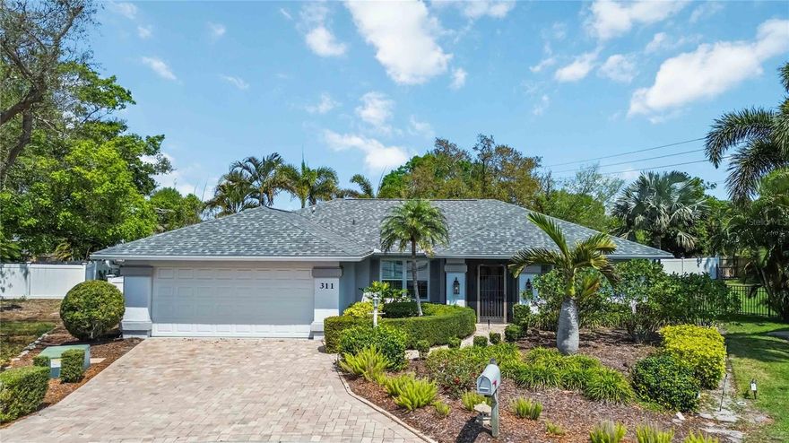 Your Slice of Paradise in NW Bradenton! This 3-bedroom, 2-bathroom residence is nestled on a cul-de-sac in Indian Springs—one of NW Bradenton’s most desirable locations. Ideally situated just 5 miles to Anna Maria Island, 1 mile to Palma Sola Causeway, and only 2.5 miles to Robinson Preserve and Palma Sola Botanical Park, this home also offers the convenience of being within walking distance to King Middle School. This move-in ready home features an updated kitchen with modern finishes, warm wood flooring throughout the main living areas, soaring volume ceilings in the living room, and a desirable split-bedroom floor plan for added privacy. Plantation shutters add timeless charm, while the spacious Florida room provides the perfect space for relaxing or entertaining year-round. Step outside to enjoy a spacious paver patio, private, fenced backyard ideal for pets, play, or weekend gatherings, along with the convenience of a 2-car garage. Major updates provide peace of mind, including a new roof in 2023, A/C system and interior doors in 2025, and impact windows and sliders installed in 2013 and 2015. This home truly checks all the boxes—location, updates, and lifestyle—making it a must-see opportunity to enjoy the very best of Florida living. Please note, the community requires a two-year ownership period prior to leasing.