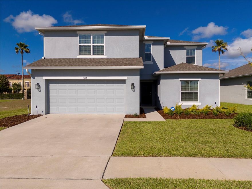 Welcome to this beautifully maintained newer-construction home in the desirable Tierra Del Sol community of Davenport. Built in 2022, this spacious two-story residence offers 5 bedrooms, 3 full bathrooms, and over 2,700 square feet of thoughtfully designed living space, set on a premium oversized corner lot providing extra outdoor space, enhanced privacy, and great curb appeal.

The open-concept layout features a modern kitchen with contemporary cabinetry, ample counter space, and a seamless flow into the dining and living areas, making it ideal for both everyday living and entertaining. A first-floor bedroom and full bathroom add flexibility for guests, a home office, or multigenerational living.

Upstairs, the spacious primary suite offers a private retreat with an ensuite bath and convenient access to the laundry area. Three additional bedrooms provide ample space for family and visitors. The second floor also features a huge loft area, offering exceptional flexibility as a media room, game room, home office, playroom, fitness space, or additional family lounge. This expansive bonus area creates the perfect separation of living spaces and adds tremendous functionality to the home.

Step outside to enjoy your private backyard oasis featuring a pool installed in 2023, perfect for relaxing, entertaining, and enjoying Florida’s year-round sunshine.

Residents of Tierra Del Sol enjoy community amenities including a resort-style pool and cabana, while the convenient location places you just minutes from shopping, dining, major highways, and world-famous Central Florida attractions. Whether as a primary residence or investment opportunity, this move-in-ready home stands out with its newer construction, oversized corner lot, expansive loft space, and recently added private pool, offering exceptional value and lifestyle appeal.