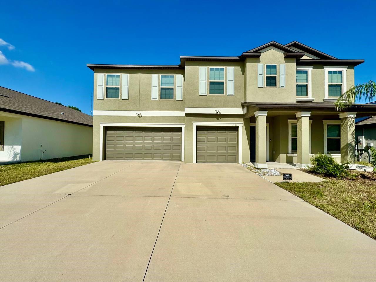 Welcome to this stunning, newer-built 5-bedroom, 4-bathroom SOLAR-POWERED home with a 3-car garage, located in the charming community of Ruskin. This home boasts a chefs dream kitchen, featuring sleek stainless steel appliances, beautiful granite countertops, a large kitchen island, ample cabinetry, and a spacious walk-in pantry, making it the perfect space for cooking and entertaining. The first floor showcases elegant tile flooring, while plush carpet upstairs adds warmth and comfort throughout. Ceiling fans are thoughtfully placed in every room for added comfort. The expansive primary bedroom offers a luxurious ensuite bathroom complete with dual sinks, a walk-in shower, and a generous walk-in closet. Outside, you'll find a fenced-in backyard ideal for hosting gatherings or simply relaxing and enjoying the outdoors in privacy. For your convenience, a washer and dryer are included. Located in the family-friendly community of Spencer Creek, residents enjoy access to a clubhouse, pool, dog park, playground and a basketball court. The convenience continues with close proximity to schools, hospitals, shopping, I-75, US-41, US-301 and the allure of Tampa Bay. Don't miss out on this incredible opportunity to make this beautiful property yours! In addition to the advertised base rent, all residents are enrolled in the Resident Benefits Package (RBP) for $50.00/month which includes HVAC air filter delivery, credit building to help boost your credit score with timely rent payments, utility concierge service making utility connection a breeze during your move-in, and much more! More details upon application. Pets allowed at owner's discretion. 2 pet max and under 50 pounds. Vacant and Available Now! This property is enrolled in section 8 housing.