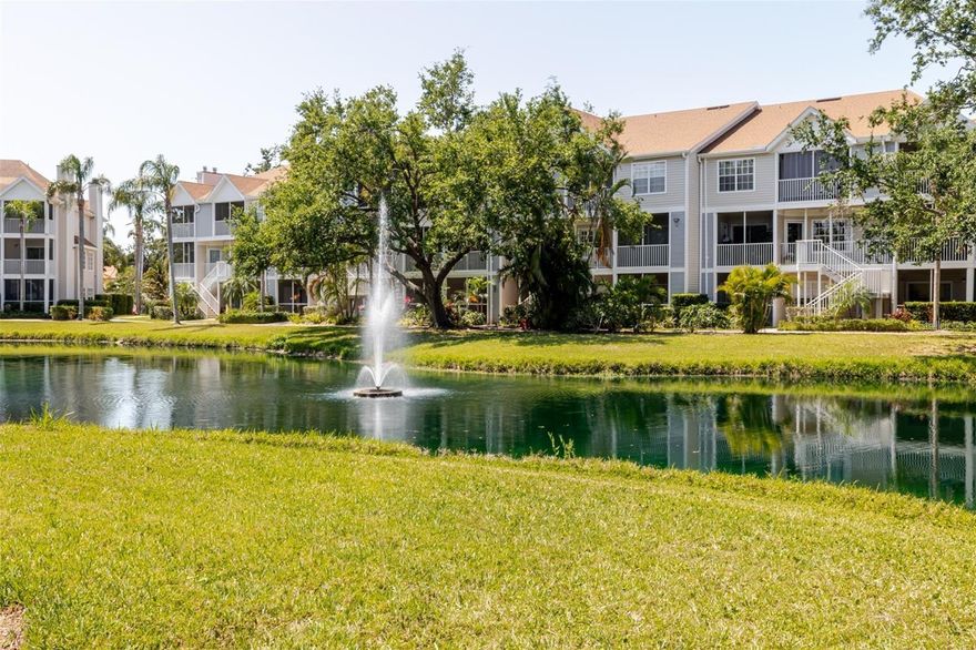 Downtown condo with amenities that rival those of a country club! Situated along the Hudson Bayou, Central Park residents have access to a private dock for fishing, kayaking or relaxing on the water. The clubhouse offers a beautiful meeting room and fitness center adjacent to the large community pool and tennis courts. This corner condo spans the second and third floor, so there are no neighbors overhead. Beautifully remodeled, it features custom built-ins and a cozy fireplace in the Living Room; granite counters, RO water filter and SS appliances in the Kitchen; washer & dryer upstairs. The Bedroom is adorable with its walk-in closet and screened lanai. The HOA fee covers all amenities as well as water, sewer, trash, cable TV and internet, lawncare & outside maintenance. Rentals allowed immediately for a minimum of 30 days (about $3000/month seasonally, or make it your full-time residence if you enjoy the nightlife of downtown Sarasota or work in the city or at SMH.