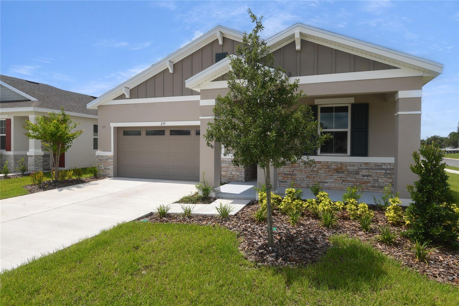 The ranch Ruby plan offers an inviting entry, spacious entertaining space that includes a large kitchen quartz counter top, 42" white kitchen cabinets. 4 door glass sliders lead out to a large, inviting covered patio. 4 bedrooms and 2 full baths, a convenient laundry room. dual sinks on bathroom vanities upstairs, with a large shower in the Master bathroom, large walk-in closet. Taupe Gray ceramic tile floor throughout the common areas. Plush carpet in all bedrooms. Tour today! 1x capital contribution fee of $850.