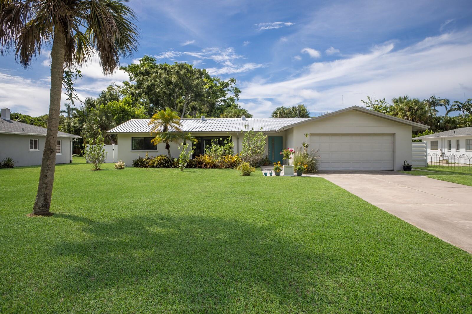 Discover the perfect balance of space, style, and setting in this beautifully updated ranch home located in Sarasota’s coveted Sapphire Shores. Set on an oversized lot of more than a third of an acre, this light-filled residence offers a rare combination of FIVE BEDROOMS and THREE FULL BATHS—including two en-suites—making it one of the largest single-level homes in the neighborhood. The split-bedroom floor plan provides privacy and flexibility, while the central open living area flows effortlessly to the outdoors, creating a home that’s both functional and welcoming. The updates are extensive and thoughtful: a modern kitchen with sleek finishes, stainless appliances and custom cabinetry, fully renovated baths, newer porcelain plank flooring, a durable metal roof, and impact-resistant windows give the property contemporary comfort and peace of mind. Outdoors, a private backyard retreat awaits. A sparkling, heated pool with a travertine surround anchors the space, while a covered dining and lounging area sets the stage for easy entertaining, weekend barbecues, and tranquil evenings under the Florida sky. The two-car garage with an EV charging station and the completely fenced oversized lot provide ample room for storage and play, rounding out the property’s generous footprint. Beyond the home itself, the lifestyle in Sapphire Shores is unmatched. Known as Sarasota’s “Museum Area,” the neighborhood is just steps from Sun Circle Park—a beautiful Bayfront greenspace perfect for morning walks or sunset views. Surrounding you are some of the city’s finest cultural institutions: the John and Mable Ringling Museum of Art, Asolo Performing Arts Center, the Ca’ d’Zan Museum, and more. From art and performance to nature and recreation, this location puts the very best of Sarasota at your doorstep. Two miles north of downtown Sarasota and a short drive over the Ringling Bridge to the beaches of Lido and Longboat Key. Also near University Parkway anchored on the west by the Sarasota Bradenton International Airport and by University Town Center shopping district on the east.