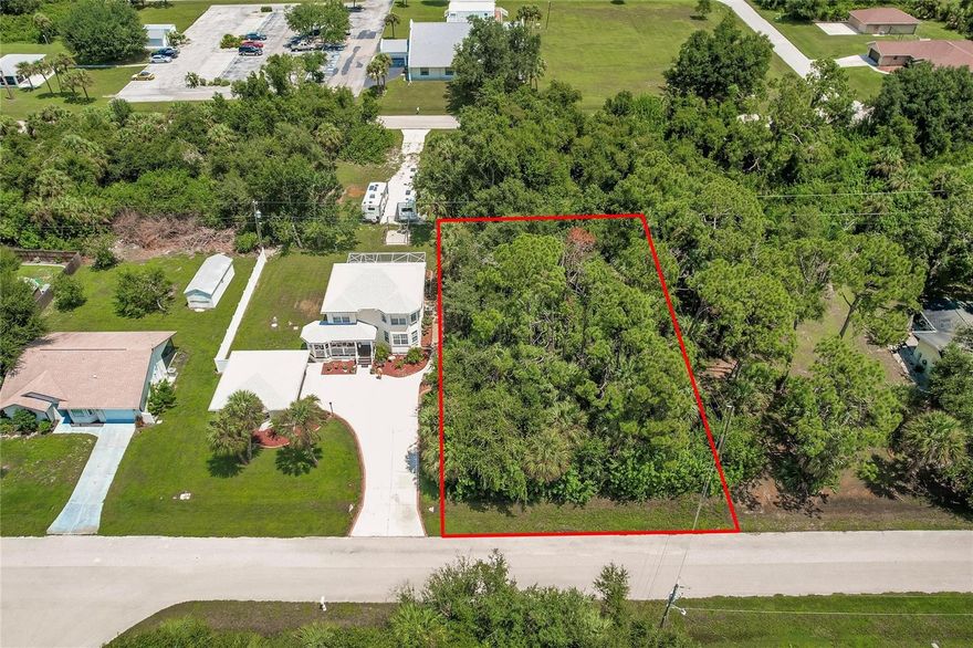 This nice wooded lot situated in a well established neighborhood and centrally located to all that Charlotte County has at your convenience. You can catch a game at Charlotte Sports Park where the Tampa Bay Devil Rays have their Spring training. Play a round a golf at Riverwood Golf club, your within a few minutes of 1st class fishing and close proximity to Charlotte Beach Public boat ramp, check out the new SunSeekers Resort conveniently located on Charlotte Harbor and your less than 20 minutes to the Gulf of Mexico. Buy now, build later while prices are still affordable. Buyers do your due diligence.