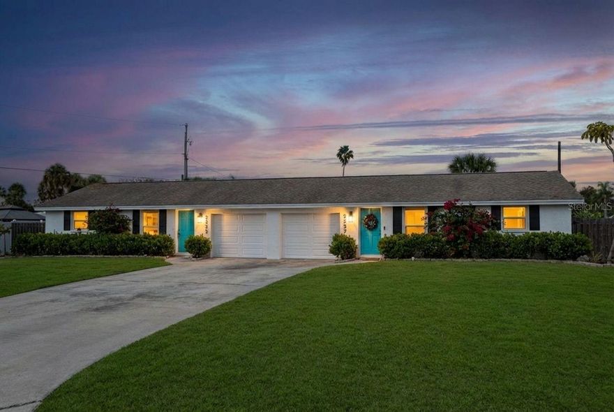 One or more photo(s) has been virtually staged. One or more photo(s) has been virtually staged. Entire Duplex-Two Sides with No CDD fees and no HOA! This fully remodeled Sarasota duplex in highly desirable Phillippe Gardens offers exceptional income potential just minutes from world-famous Siesta Key Beach. Each spacious unit features 2 bedrooms, 1.5 baths, an attached 1-car garage, private outdoor living spaces with a patio, screened lanai, and fenced backyard. Recent upgrades include brand-new flooring, beautifully renovated kitchens, updated bathrooms, new appliances (including washers and dryers), and all-new hurricane-impact windows and garage doors. The plumbing and electrical systems have been updated as well, offering added peace of mind. This property is perfect for investors or multi-generational living—live on one side and rent the other, use both units for long-term tenants, or maximize returns with short-term rental opportunities like Airbnb or VRBO (verify local regulations). The property experienced no interior flooding during the 2024 storms, a rare advantage in the area. Located just 10 minutes from Siesta Key Beach, 12 minutes to Siesta Key Village, and under 20 minutes to premier shopping and dining at University Town Center, this turn-key duplex offers unbeatable convenience near US-41, top Sarasota attractions, waterfront dining, nightlife, and award-winning Gulf beaches. Fully remodeled, ideally located, and offering outstanding income potential—this is a rare Sarasota investment opportunity you do not want to miss.