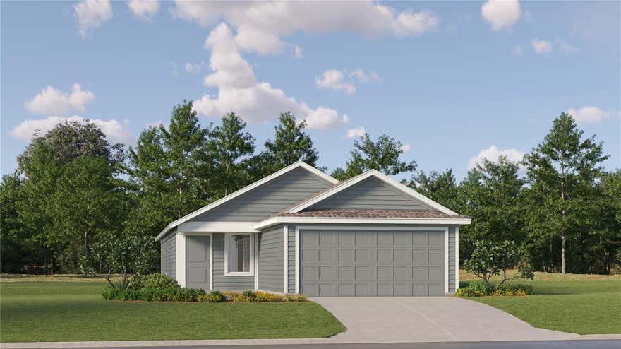 Under Construction. This new single-story Kitson provides a modern and low-maintenance design ideal for any lifestyle. An open-concept floorplan blends the kitchen, living and dining areas for seamless transitions and everyday multitasking. Two secondary bedrooms are tucked away to the side of the home, with a lavish owner’s suite nestled into a private rear corner, complete with a full bathroom and walk-in closet. Ranches at Lake McLeod is a masterplan community located in the lovely city of Eagle Lake, FL.  This tranquil community provides quality block construction, innovative designs, with brand-new appliances. All homes come standard with Connected Home features. Amenities include: Club house, fitness center, pool, dog park, volleyball, pickleball, basketball, dock, roving patrol, and playground. Conveniently located near shopping, restaurants, parks, schools, and close proximity to major roadways. Eagle Lake is just a short distance from ample outdoor recreation, and more in nearby Winter Haven. Popular attractions include Chain of Lakes Sports Complex, Legoland, Lake Ned and the downtown strip. Stake out your homesite at Ranches at Lake McLeod.