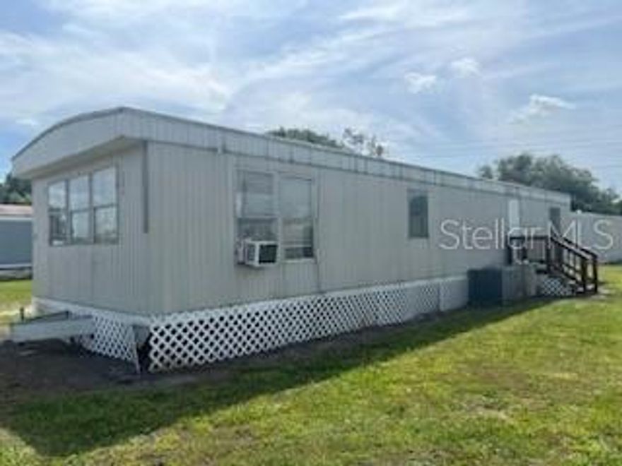 Cute, remodeled 2-bedroom, 1-bath mobile home in a quiet and friendly community!
No HOA, generously sized lots, and plenty of space to take a peaceful walk and enjoy the beautiful Florida weather.
This home has been refreshed with new vinyl plank flooring, fresh interior paint, and new exterior stairs. Water and lawn maintenance are included, making this an easy and affordable place to call home. Inside laundry hookup is available for a full-size washer and dryer.
Pets are welcome with a pet fee (no large aggressive breeds).
Credit score of 550+—all applications considered.
Available for quick move-in.
Lease & Rent Details:
•  Minimum 2-year lease, or a rent-to-own option is available
•  Lot rent: $600, which includes water, grounds care, trash, base taxes, and sewage