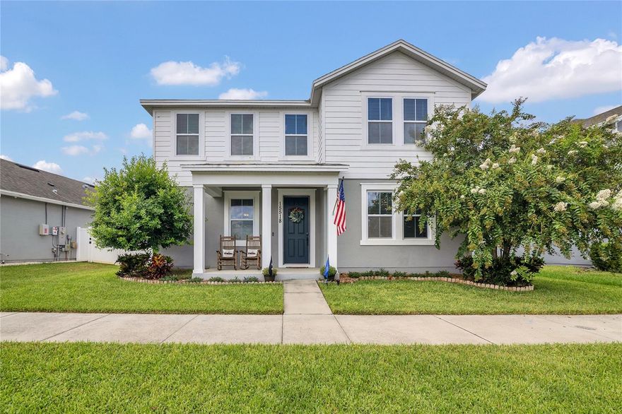 Beautiful 4BR, 3.5 BA two story home in the heart of Hamlin in Horizon West. The open floor plan features laminate flooring on the entire first floor, high ceiling and lots of natural light. The kitchen offers 42" cabinets, stainless steel appliances, quartz countertops, gas range, and a huge island. The 4 bedrooms are upstairs with the primary featuring and en suite bathroom and large walk-in closet. Two additional bathrooms, the laundry room and a bonus area complete the upstairs. Fenced backyard and screened in covered patio. Walk to great new shops and dining, close to the Orlando Health Horizon West Hospital. Top rated schools. Easy access to 429, which can take you anywhere quickly in Central Florida.