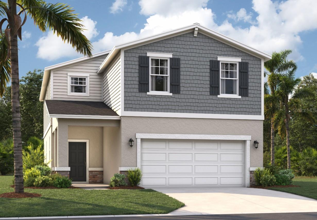 One or more photo(s) has been virtually staged. Under Construction. Located in the heart of scenic Polk County, centrally located between Orlando and Tampa, this neighborhood offers the perfect combination of comfort, convenience, and charm. Scenic Terrace is ideally situated next to Scenic Terrace Elementary and Middle School, making it easy to get to and from school. Everyday essentials are accessible with Haines City Mall and Publix just 8 minutes away. For relaxing weekends, you'll have plenty of outdoor recreation options, including the nearby Lake Eva Community Park. If you're looking for something magical, Disney World is just 30 miles away. Commuting and day trips are also easy due to the proximity to Highway 27 and I-4. Plus, at Scenic Terrace, you'll have access to fun-filled amenities like a refreshing pool, cabana, and playground.
The Jensen offers a smart, open-concept floor plan with plenty of storage, perfect for all buyers. At the center of the home is a spacious living room with an adjoining dining area and a full kitchen with an oversized island and walk-in pantry. The main level offers a standard patio off the living room with a covered deck for enjoying the Florida sunshine. Upstairs, the primary suite features a private bath with a shower and walk-in closet. Down the hall, you'll find three additional bedrooms that share a bath with double vanities and a large loft that offers plenty of opportunities for entertaining or storage. The Jensen's impressive use of space makes this single-family home comfortable and efficient, with all the benefits of a Stanley Martin home.