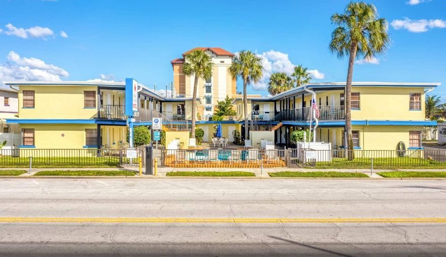Located on beautiful Clearwater Beach. Across the street from the beach access. Main thoroughfare. 22 unit motel with pool. Two, 2 story buildings with pool. 1/3 of an acre. 1st floor was affected by hurricane and is currently being renovated