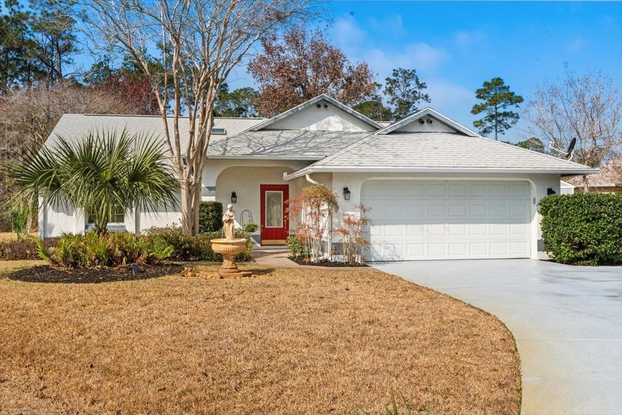 Nestled at the end of a quiet cul-de-sac in the coveted “E” section of the sought-after Cypress Knoll community, this impeccably maintained residence blends timeless comfort with serene surroundings. Mature, lush landscaping creates a sense of privacy while offering partial views of hole 3 at Cypress Knoll Golf Course, a peaceful backdrop for morning coffee or evening sunsets.
                    
                    Inside, natural light pours through large windows, highlighting vaulted ceilings and a seamless single-level layout designed for easy living. Enjoy formal gatherings in the dedicated dining area or casual meals in the breakfast nook as you watch deer wander through the trees and songbirds flutter across the yard, bringing nature’s calm right to your window.
                    
                    Thoughtful design touches are found throughout, including custom built-ins in one of the bedrooms complete with a sewing desk, computer desk, and Murphy desk, making it a perfect home office or creative retreat. The bathrooms have been tastefully updated, featuring a built-in vanity and a walk-in shower in the primary suite for enhanced accessibility and a spa-like touch.
                    
                    Unwind on the screened-in porch and take in the quiet beauty of your surroundings, or explore nearby Cypress Knoll Golf & Country Club just moments away. With no HOA and a convenient location near St. Augustine, Daytona Beach, and Flagler Beach, this home offers the best of relaxed Florida living with refined comfort and everyday ease.
                    
                    Discover the lifestyle waiting for you at 8 Edgemont Place. Schedule your private showing today.