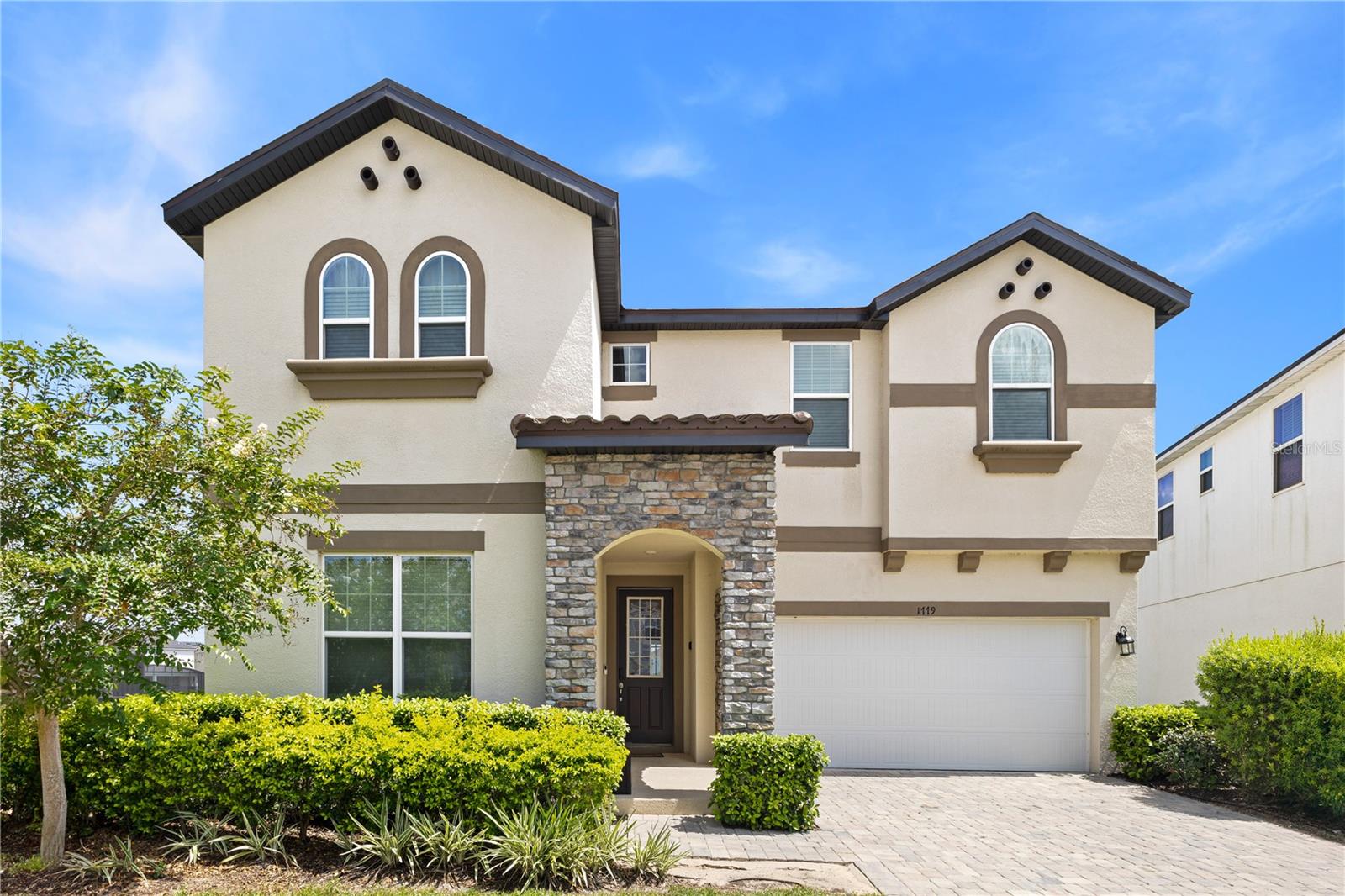 Experience unmatched privacy and luxury in this spectacular 9-bedroom, 6.5-bathroom home located in the Solara Resort, just minutes from Disney. Built in 2022, this beautifully decorated and fully furnished turnkey property boasts over 4,300 sq ft of modern living space, including a spacious open kitchen, game and movie rooms, and stunning themed bedrooms. Step outside to a private heated pool and spa with no rear neighbors—just a serene pond view that provides extra privacy and a peaceful atmosphere. This home is vacation rental ready, offering immediate income potential for investors seeking strong short-term rental returns. Whether you’re looking for a personal retreat or a high-performing investment property, this is one of the best opportunities in the market. Enjoy access to world-class amenities including a clubhouse, water park, restaurant, fitness center, and 24/7 gated security.