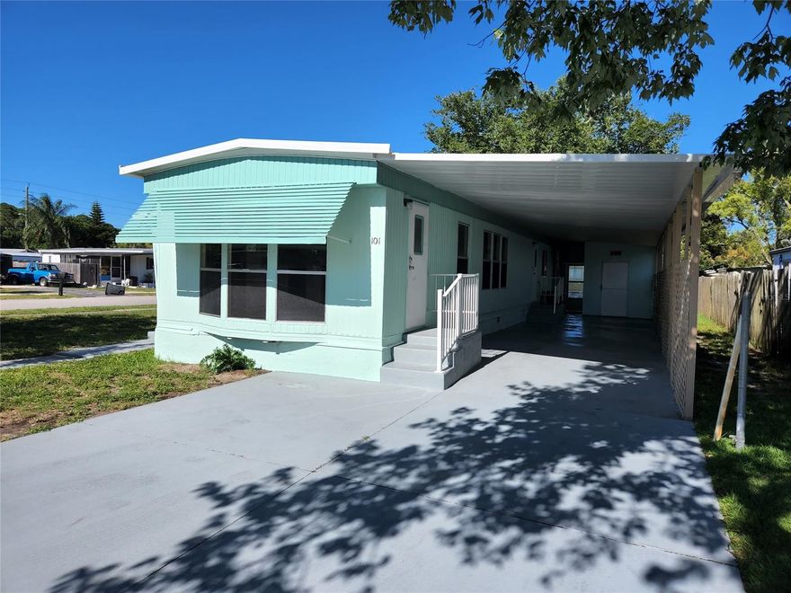 Awesome home witting on a nice sized corner lot with NO HOA AND NO LOT RENT. Beautifully redone inside and turn key ready for new owners wanting their own space with no monthly payments to and HOA or landlord. In addition to the main house there is a nice workshop inside the carport with plenty of room for tools, lawn care items, etc. The lot presents enough room to park a boat, RV, or other items such as a work trailer, etc. The master bedroom has its own private bathroom. If you are looking for a clean home to call your own, this is it. Make your appointment today before its gone. ;Water: City