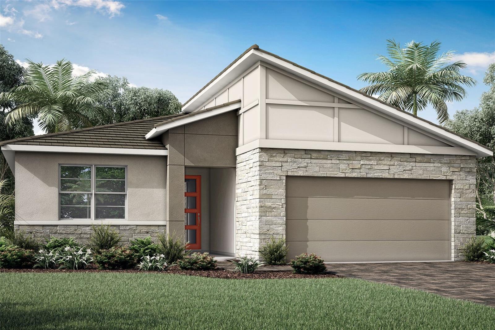 Under Construction. Welcome to the Gateway, a beautifully designed home in the exclusive gated community of Lakeside Sunstone at Wellen Park in Venice, FL. This stunning property offers a perfect blend of luxury and comfort, featuring 3 bedrooms, 2 bathrooms, powder room and a 2-car garage. As you enter this spacious home, you'll be impressed by the open floor plan and the elegance of the oversized plank tile flooring that spans the main living areas. The oversized kitchen is a chef's dream, showcasing 42" linen cabinets and exquisite contrasting Soapstone quartz countertops, ideal for both everyday cooking and entertaining. The unique random linear tile backsplash gives a hint of glamour to the space. The strategically placed island is large enough to seat up to 7. The master suite is a true retreat, featuring a large bedroom and a luxurious en-suite bathroom with a glass enclosed shower, dual sink raised vanity, and ample storage space between the linen and walk-in closet. The additional bedrooms are generously sized, providing comfort and privacy. The study is located just off the foyer, providing some seclusion. It also features a walk-in closet, making it multi functional. There is a powder room adjacent from the main living spaces, a convenient feature to secure privacy of the full baths. Outdoor living is a highlight with the covered lanai, perfect for relaxing while taking in the gentle Florida breeze. Wellen Park is known for its tranquil ambiance and prime location. Residents enjoy easy access to scenic parks, and a variety of shopping and dining options by means of walking, biking or golf cart. Photos, renderings and plans are for illustrative purposes only and should never be relied upon and may vary from the actual home. Pricing, dimensions and features can change at any time without notice or obligation. The photos are from a furnished model home and not the home offered for sale.