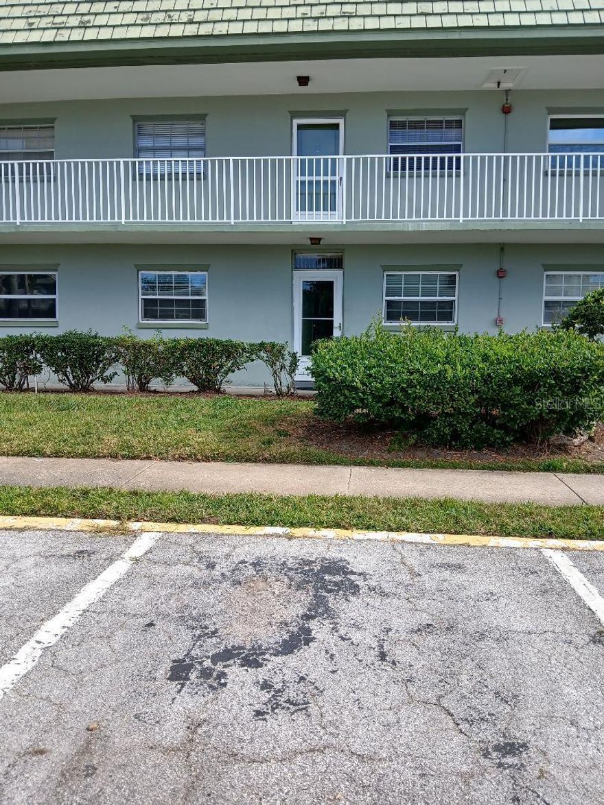 PRIME CLEARWATER LOCATION.  CLEARWATER BEACH ONLY 8 MILES AWAY!!!  GROUND FLOOR CONDO WITH YOUR ASSIGNED PARKING IN FRONT OF YOUR UNIT.  GREAT OWNER OCCUPIED OR INVESTMENT PROPERTY AS YOU CAN RENT THE UNIT OUT ON DAY 1 OF PURCHASE.  RENTING FOR APPROXIMATELY $1300/MONTH.  OPEN LIVING DINING ROOM COMBO WITH STORAGE CLOSET OVERLOOKING THE FLORIDA ROOM PERFECT FOR A HOME OFFICE, GUEST AREA, EXERCISE OR CRAFTS.  SPACIOUS BEDROOM WITH A GOOD SIZE CLOSET. KITCHEN WITH PANTRY AND BATHROOM HAS LINEN CLOSET.  COMMUNITY POOL ACROSS BUILDING.  CASH ONLY.