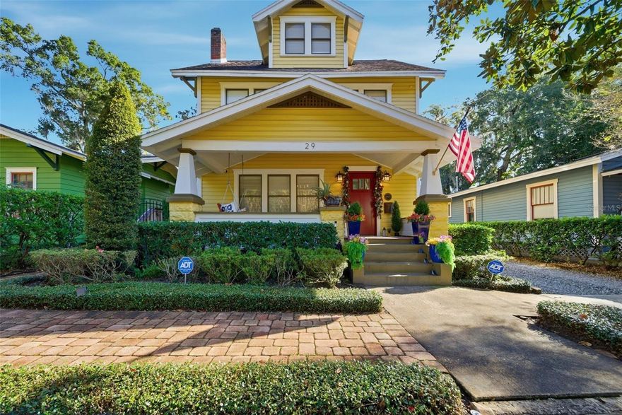 In the heart of the highly coveted, walkable Thornton Park Historic District, this fully updated 4-bedroom, 3.5-bathroom, three-story home is a true masterpiece—where historical charm meets modern sophistication. Spanning over 3,000 square feet, every inch of this residence has been meticulously designed for the perfect blend of elegance and comfort.

Step inside to find hardwood floors, custom crown molding, and a stunning wood-burning fireplace. Recent 2025 updates elevate luxury living, including a completely reimagined spa-like primary bathroom, a new oversized laundry room with designer cabinetry and quartz countertops, and high-end exterior doors throughout. Smart home technology further elevates convenience, giving you control at your fingertips, no matter where you are.

The heart of the home, a gourmet kitchen, is a chef’s dream. Outfitted with custom soft-close cabinetry, granite countertops, and top-of-the-line Thermador appliances, including a 6-burner gas range, this space is as functional as it is beautiful. The dual sinks and thoughtful touches—like a Waterstone pulldown faucet—ensure seamless entertaining and an unforgettable culinary experience.

The main level also showcases a sun-drenched family room with picturesque views of your private backyard retreat and oversized porch, perfect for outdoor lounging or hosting backyard barbecues. A formal dining room and a living room, complete with a wood-burning fireplace, embody the craftsmanship and attention to detail that define this home.

The second floor features a luxurious primary suite with a private, oversized balcony and a spa-like, brand-new en suite bathroom that rivals a 5-star resort. Two additional spacious bedrooms, a second full bathroom, and the newly completed designer laundry room round out this level.

Ascend the spiral staircase to the expansive third floor—an 800-square-foot haven flooded with natural light. Custom window seats, built-in bookshelves, and a full bathroom make this space endlessly versatile. Whether you envision a home office, a cozy reading nook, or a private guest retreat, the possibilities are endless.

Outside, an automatic driveway gate leads to a detached garage with ample storage, ensuring both convenience and security. Just steps from Lake Eola, Thornton Park's charming boutiques and eateries, and the vibrant energy of Downtown Orlando, this home offers an unbeatable lifestyle in one of the city's most cherished neighborhoods.

Move-in ready, steeped in history, and packed with luxurious upgrades, this is not just a home—it’s a rare find.