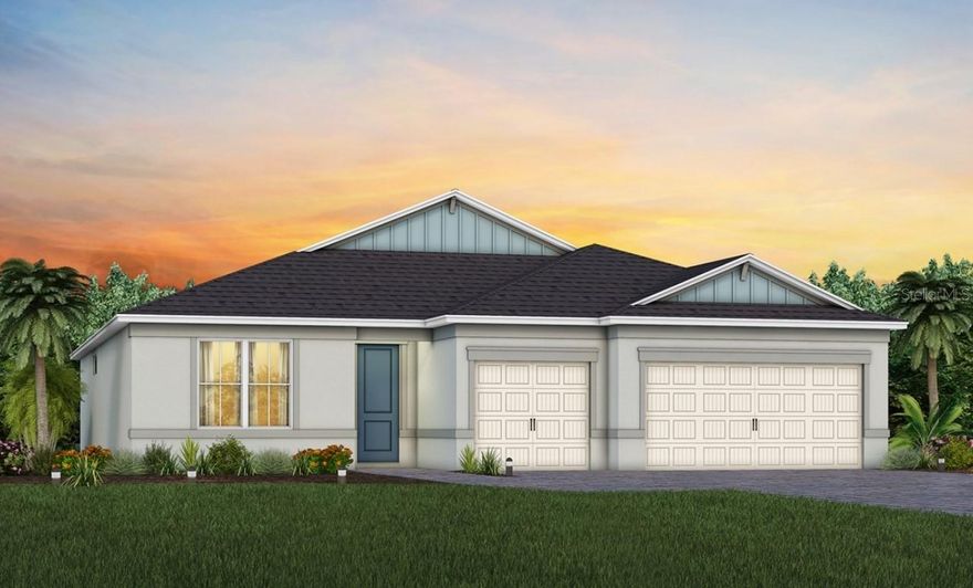 Under Construction. Escape to the rural charms and tranquility of Foothills Preserve! The new natural gas community provides convenience, 2 miles from 429, while the oversized, 80' homesites let you breathe. Enjoy your new home in this gated neighborhood with private amenities in this unique lakefront city, with quick access to all of the boutique shopping, dining, and entertainment nearby, just 3 miles to downtown Mt. Dora.
Discover the perfect blend of luxury, comfort, and convenience with the stunning Ashby home. This one-story 3 bedrooms, 2.5 bathrooms, 3 car garage home offers everything you need for an effortless lifestyle. The open concept living area flows effortlessly, combining the kitchen, café, and gathering room into one expansive space that feels airy and inviting. Soaring tall ceilings, 8’ interior doors, and a luxurious double tray ceiling elevate the entire area, adding a sense of grandeur while maintaining an intimate, welcoming atmosphere perfect for entertaining. The pocket sliding glass doors, which connect the living area to the screened in covered lanai, flood the home with natural light, creating a bright, vibrant environment that brings the outdoors in. The kitchen is a true focal point, featuring sleek stainless steel Whirlpool appliances and 42” soft-close cabinetry, which are beautifully accented by quartz countertops and decorative tile backsplash. The private Owner’s Suite, located at the back corner of the home for ultimate privacy, offers a tranquil retreat with a spa-inspired en suite bathroom, oversized walk-in closet, linen closet, walk-in shower with a rain showerhead and enclosed toilet. The Ashby also features two spare bedrooms located in the opposite back corner of the home and an open flex room at the front of the home, allowing privacy for everyone. A 3-car garage provides plenty of space for vehicles, storage, or hobbies. Don't miss the chance to see this home today!