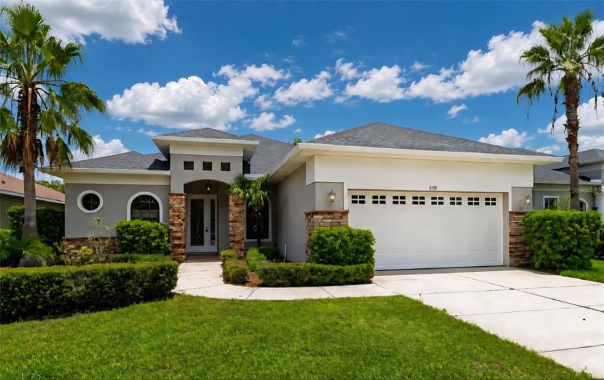Coming Home can be like going on a luxury vacation. It doesn't get any better than this. Relax into this beautiful home located on a quiet cul-de-sac with sparkling private pool recently converted to a saltwater system.  Four generous bedrooms and three full baths within a split bedroom floorplan, easily house growing families and multi-generational families. Magazine quality aesthetics welcome you home.  Beautiful California entry and Stacked Stone accents provide tasteful features complimenting the newer, 2024, exterior paint and 2023 installation of the newer roof.  Inside the residence you will appreciate soaring ceilings with trays, beautiful lighting both abundant natural lighting and above grade fixtures. Create memorable moments while entertaining from the kitchen open to the family room and cafe over the breakfast bar offering views of the sparking private saltwater pool appointed with mirrored glass tiles that gleam from behind the water effect. Generous covered outdoor living space accessible from the living area and privately from the Primary Suite enhances your Florida Lifestyle.  Stay tuned!  Professional Images Coming Soon!
Greyhawk Landing is a guard attended gated community with security patrols, community events such as the Annual Kids Fishing Tournament, miles of walking trails.  The amenity rich community of Greyhawk Landing offers something for everyone to enjoy.  Two Community Centers provide plenty of parking, pools, spas, a fitness center, catch and release fishing for residents, miles of walking trails along beautiful lakes and preserves, pickleball, tennis, basketball and planned family activities. Don't let this new listing offered at value added pricing slip by.  Call to see it today!