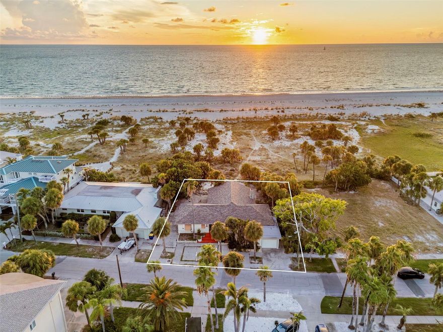 Welcome to this RARE oversized beachfront property located in the exclusive Carlouel community of North Clearwater Beach. This 9,627 sq. ft. (0.22 acre) lot presents an exceptional opportunity to create and enjoy a Luxury coastal residence in one of Florida’s most desirable beachfront neighborhoods. With no HOA restrictions and utilities including gas, electricity and public sewer available, this property offers flexibility and ease of development. Just steps from the Carlouel Yacht Club and featuring a private direct beach access, ensuring future owners an unmatched Gulf Coast lifestyle. Beautiful sandy beaches continue to be a top destination for Luxury living and second-home vacation spots - making this location highly attractive for long-term value appreciation. Close proximity to Caladesi Island State Park, Honeymoon Island, a natural seabird sanctuary, vibrant waterside dining, shopping, boating and coastal entertainment to further enhance its appeal. Whether building a custom-designed primary home, vacation retreat, or investment property, this beautiful beachfront location provides a unique opportunity for Luxury living at it's best.