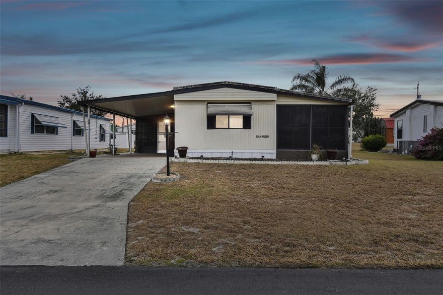 Price Reduced!! Check out this 2 bedroom 2 bathroom manufactured home located in North Lakeland's Martin Estates. This home spans over 868 Sq ft with a
 nice yard, extra outside rooms, and storage shed in the back of the property. It is located within a 55+ mobile home community that features a clubhouse and pool. NO LOT RENT! This is a CO-OP CASH ONLY PLEASE. AC is 8-9 yrs old Roof was installed 2017. Buyer Approval is required.