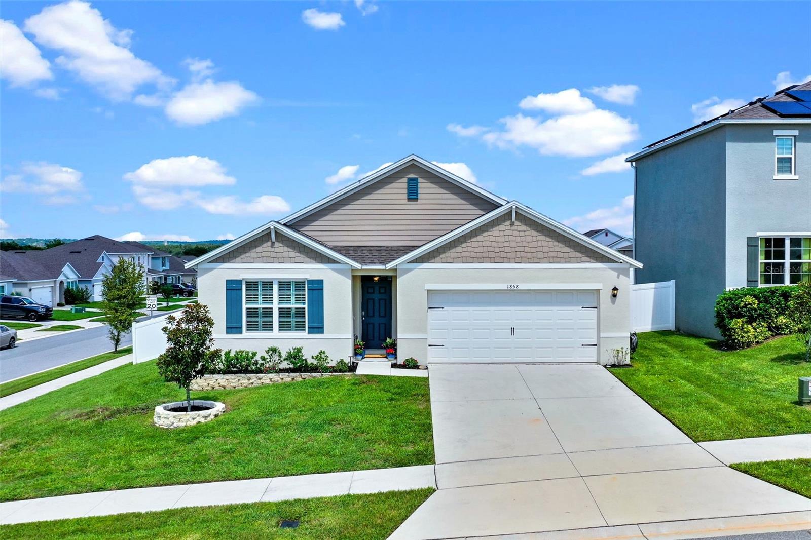 Beautiful 4-Bedroom, 2-Bath Home on Oversized Corner Lot in Sought-After Arborwood Community
Welcome to this spacious and beautifully maintained one-story home, located on an oversized corner lot in the desirable Arborwood community. This property offers privacy, upgraded features, and an ideal blend of indoor comfort and outdoor living. The backyard is fully fenced with three gate access points, enhanced landscaping with stone borders, and plenty of room to add a pool or enjoy fun-filled evenings with family and friends. The front yard features professional landscape lighting, creating warm curb appeal and a welcoming glow at night.
Inside, you’ll find thoughtful upgrades throughout, including wainscoting in the hallway, luxury vinyl plank wood-look flooring, and new 5.5-inch baseboards. Two bedrooms are located at the front of the home with a shared full bath that features luxury vinyl flooring, granite countertops, and a tub/shower combo.
Toward the center of the home, you’ll find a fourth bedroom, a laundry room with built-in cabinetry, and access to the garage, which has been upgraded for quiet operation.
The open floor plan flows beautifully into the heart of the home — a spacious living area and a stunning kitchen with a large island, stainless steel appliances, undercabinet lighting, tile backsplash, ample cabinetry, and a custom walk-in pantry. The adjacent dining area features a decorative accent wall and a sliding glass door that leads to the enlarged screened patio — the perfect space to enjoy morning coffee or unwind at the end of the day.
The primary suite is privately located at the rear of the home, offering peaceful backyard views and a luxurious ensuite bathroom with dual granite vanities, walk-in shower, water closet, large linen closet, and a custom walk-in closet.
Additional Features:
Whole-home water softening system
ADT smart home security system
Upgraded quiet garage door opener
Community Highlights:
Located in the welcoming Arborwood neighborhood, this home offers access to amenities, including a community pool, playground, and scenic walking paths. With NO CDD and a low $85/month HOA fee, you’ll enjoy affordability without compromising lifestyle.
Just minutes from HWY 27, the Florida Turnpike, and the Groveland Square shopping center, Arborwood offers exceptional convenience. You’re also near the exciting new Crooked Can project in Minneola (only 15 minutes away), Cherry Lake Park (with its event lawn, two large playgrounds, basketball courts, and a fitness center coming soon), and Cherry Lake Preparatory Academy.
Nestled among rolling hills and just a short drive to Minneola and downtown Clermont, this home is perfectly situated in one of Groveland’s most desirable communities.