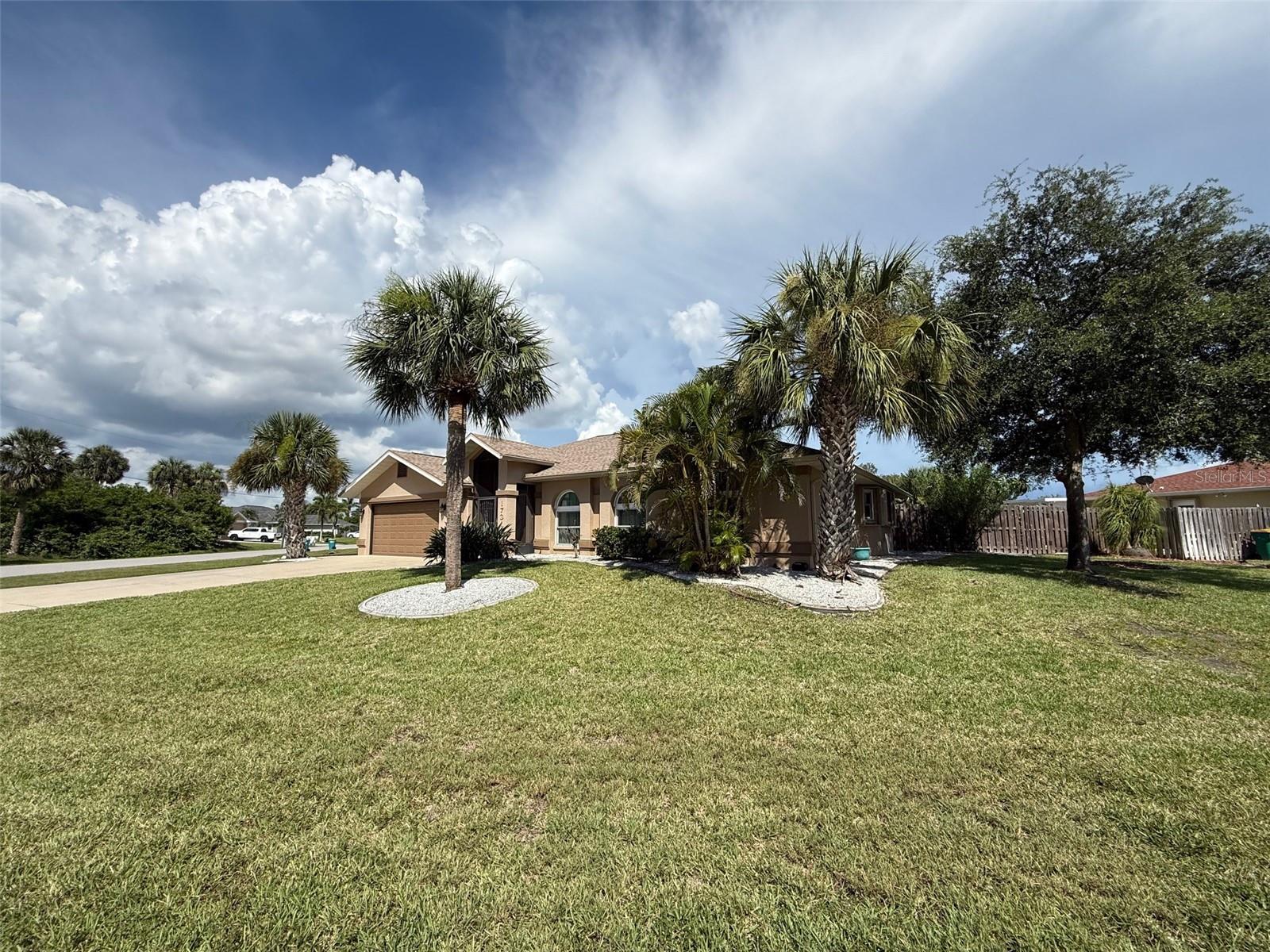 Available 9/1/2025 (possibly sooner) for ANNUAL RENTAL! Spacious POOL HOME WITH FULLY FENCED BACKYARD boasting over 2200 sq. ft. on an oversized CORNER LOT in a quiet neighborhood of Port Charlotte! This home offers a split floor plan with a formal living and dining room, large kitchen that opens up into the dinette/eat-in breakfast area and family room. NEW ROOF AND GUTTERS IN 2022. This is a well maintained home featuring tile in the main areas, newer windows and sliders, hurricane accordion shutters for peace of mind, Floratam sod with well & sprinkler system! The private and fully fenced back yard is surrounded by mature landscaping, lined with concrete curbing, a utility shed for storage. MONTHLY RATE INCLUDES PROFESSIONAL POOL AND LAWN CARE FOR YOUR CONVENIENCE. PETS ARE ALLOWED BUT OWNER APPROVAL IS REQUIRED. CALL TODAY FOR MORE DETAILS!