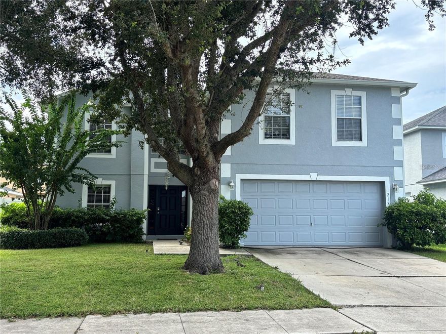 Welcome to this spacious 2,896 sq. ft. two-story home featuring 4 bedrooms, 2.5 bathrooms, a versatile loft, and a dedicated office/study/den. Enjoy multiple living areas including a formal living room and a large family room, plus a 2-car garage and a fully fenced backyard — perfect for entertaining or relaxing in privacy. Conveniently located just minutes from the Harris Chain of Lakes and The Villages, this home has been newly renovated with upscale finishes throughout. Step inside to discover luxury vinyl plank flooring, fresh paint, and modern light fixtures that create a bright, updated feel. The gourmet kitchen is a showstopper — complete with a French door refrigerator, built-in wine cooler, quartz countertops, island with dual sinks, and abundant cabinet space including two pantry closets. All bathrooms have been stylishly updated with quartz vanities and sleek, modern stand-up showers. Additional upgrades include a brand-new AC unit, new gutters, and a new roof. This move-in ready home is ideal for a growing family or anyone looking for comfort, space, and style.