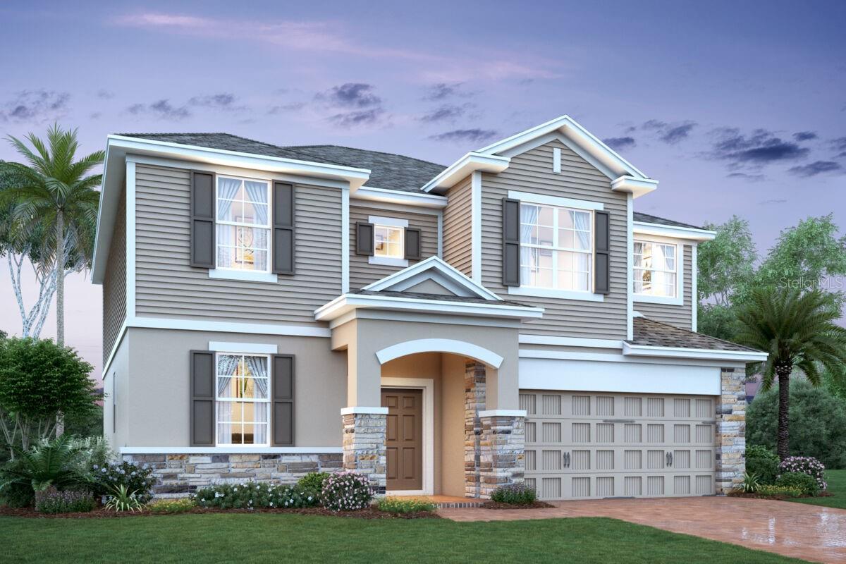 Under Construction. This new construction home for sale, located at 805 River Stone Trail in Sanford, offers 4 bedrooms–including a first-floor guest bedroom–3 full bathrooms, a 12' x 10' lanai, a 2-car garage, and more! The home's design emphasizes functionality and comfort throughout. The open-concept living space creates an inviting atmosphere where the kitchen, dining, and living areas flow together naturally. Located upstairs off the loft, your owner's bedroom provides a private retreat, while the additional bedrooms offer flexibility for family, guests, or home office needs. Located in a desirable Sanford neighborhood, this home combines the benefits of new construction with a well-established community setting. The neighborhood provides easy access to local parks and recreational opportunities, making it ideal for families and outdoor enthusiasts. This new construction home represents an excellent opportunity to own a quality-built home in one of Sanford's sought-after neighborhoods.