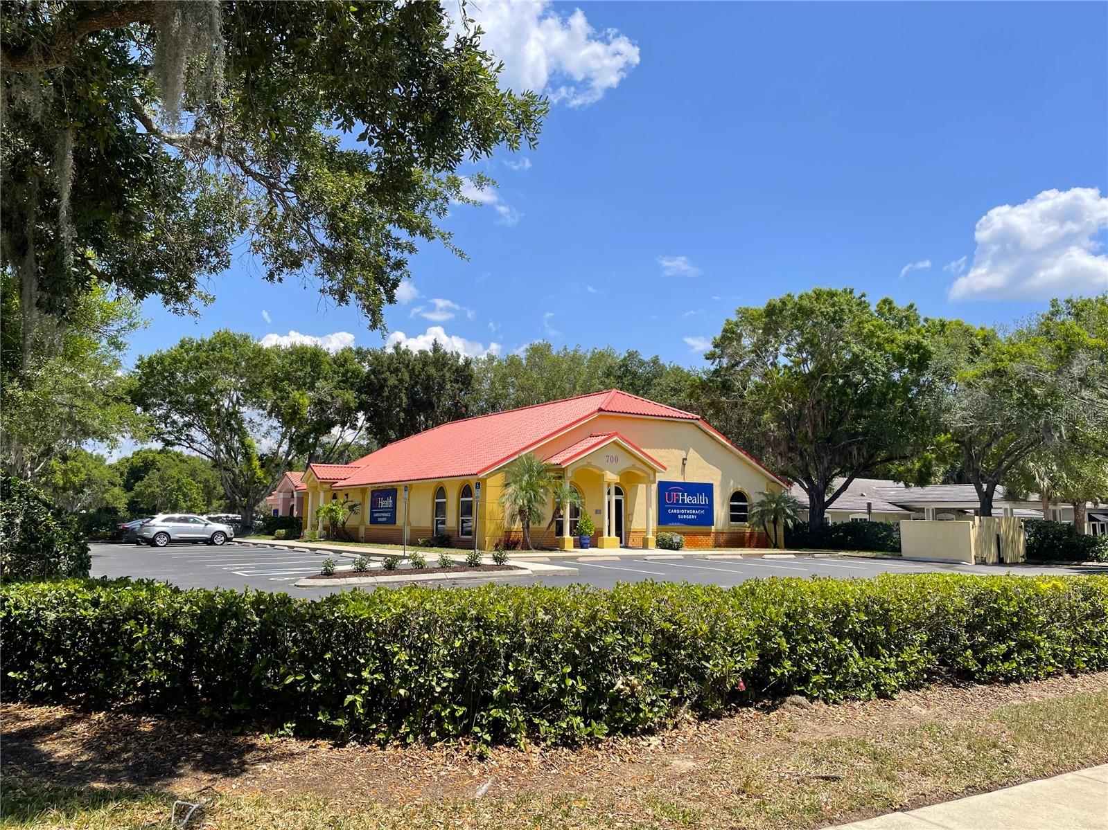 5.47% CAP - Medical Income Property in UF Medical Plaza - Offering is for a 4,028+/- SF single tenant Medical Bldg in a medical park directly across and in font of the University of Florida Health at Leesburg Hospital. Tenant is UF Health Cardiology. Lease is NNN with 4 +/- years left on the initial term 7 year lease with two 3 year options. Building and property are very attractive and meticulously maintained. Site is a corner lot .53+/- acre located at Doctors Court and Medical Plaza. The UF Medical plaza is large with attractive and well maintained buildings, properties and parking lots. Located an hour from Gainesville, Orlando or Tampa and minutes to The Villages. Shown by appointment only. DO NOT ENTER building without an appointment. Listing agent will accompany. All information provided herein is believed to be accurate and correct but is not guaranteed or warranted and subject to change without notice. Excellent Central Florida Investment Opportunity !!