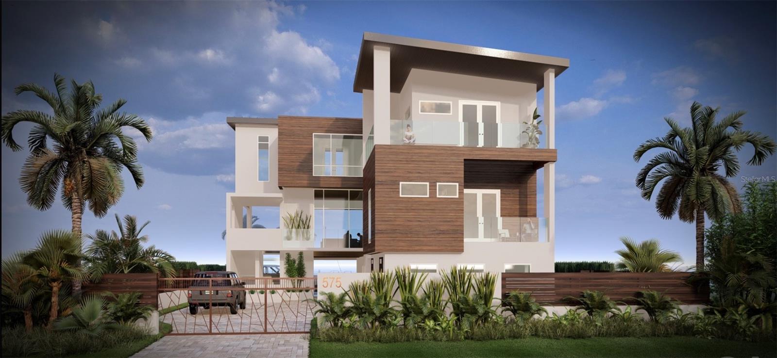 Pre-Construction. To be built. This is a rare and unique opportunity to own a stunning new waterfront construction in one of Tampa Bay’s most sought-after locations and a few houses away from the cul-de-sac offering ultimate privacy. Whether you dream of cruising from your private dock, dining by boat, or taking in breathtaking views, this home is designed to bring your vision to life. Located along the picturesque Crystal Island in Madeira Beach, this three-story masterpiece offers about 4000 square feet of elevated, insurable living space built on a hurricane-ready foundation with impact windows. Designed for seamless indoor-outdoor living, the home features an expansive pool and spa, outdoor kitchen, and multiple balconies to maximize your waterfront views. The main living area boasts soaring ceilings, an open-concept chef’s kitchen and great room, and luxurious finishes throughout. The second floor features a private Owner’s Retreat with a spa-like ensuite, dual walk-in closets, and a balcony overlooking the Intracoastal waterway with stunning open water views. Additional spacious guest suites each include ensuite baths and walk-in closets. For those seeking the ultimate island retreat, a custom-built, FEMA-compliant waterfront home awaits. With multiple style packages available, you can personalize the finishes to match your taste. The property includes a newer seawall (2020) and 13,000 lb. boat lift (2020). This waterfront home boasts a private dock with newly-approved permits to dredge the surrounding water, enabling deep-water docking for larger boats and offers direct boating access to John’s Pass and the Gulf of Mexico. This is your opportunity to customize your waterfront dream home. Buyers have the option to work with our builder and design team to create their perfect home, or bring their own builder to bring their vision to life. Contact us today to learn more! The lot is being sold separately.