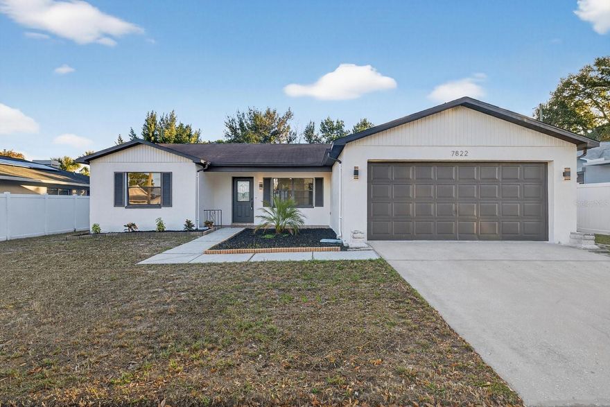 Freshly remodeled and move-in ready, this 3-bedroom, 2 bath home with a 1-car garage and screened-in pool offers a clean, modern feel throughout. The home features a brand-new kitchen, updated bathrooms, new flooring, fresh paint, and stylish finishes that make the space feel bright and inviting. The open layout works great for everyday living, and the private pool area is perfect for relaxing or hosting friends and family. Located in a growing area with strong long-term value, this home is a fantastic opportunity for buyers looking for an affordable, turnkey property with no work needed. A solid option for first-time buyers or a family looking for a home that’s already updated and ready to enjoy.