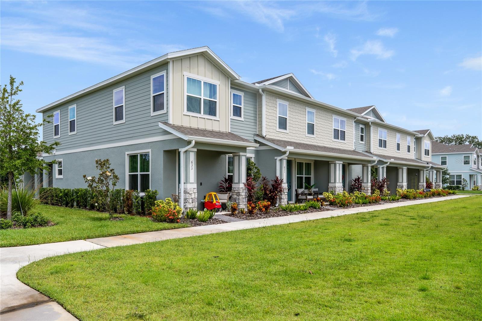 Welcome to this immaculate 3-Bed, 2.5-Bath Townhome in Sought-After Rivington Community of DeBary! This meticulously maintained three-bedroom, two-and-a-half-bath townhome is offering just under 1,800 square feet of modern living space. Located in the newer and ultra-convenient Rivington community of DeBary, this home was completed just last year and feels practically brand new. As you step inside, you’re greeted by elegant tile flooring and an oversized great room that flows seamlessly into the kitchen—perfect for both everyday living and entertaining. The kitchen features granite countertops, 42-inch cabinets, and stainless steel appliances, while the adjacent dinette area makes an ideal spot for casual meals or morning coffee. A convenient half-bath is also located downstairs. Just beyond the kitchen, you’ll find a private courtyard—perfect for grilling, relaxing, or outdoor dining. Between the home and garage, this cozy outdoor space is a true bonus. Upstairs, a spacious loft offers versatility as a home office, reading nook, or second living area. The primary suite features a walk-in closet and a well-appointed bathroom with dual sinks. Two additional guest bedrooms provide ample space and comfort for family or visitors, along with a full guest bath. Situated less than an hour from both Volusia County beaches and Disney World, this move-in-ready townhome offers the best of Central Florida living. Don’t miss your opportunity to call DeBary home. Schedule your private showing today!