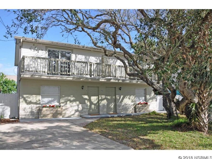 Half a block to ocean, this 2 unit beachside townhouse duplex is bright & spacious.  Nicely maintained.  Nestled in a great location between Flagler & Third Avenues.  Close to beach walkover.  Each side has 2 bdrms, 1.5 baths, balconies & decks from the bedrooms & covered porch off dining area.  Laundry rooms for each unit, private yard & plenty of parking.   New roof 2016.  Great long or seasonal (30 day minimum) rental property.  All utilities are separately metered.  Owner pays $3005 yearly for insurance (flood $675, dwelling/fire $669, windstorm $1661).  This property is ready to rent or use now; you decide!