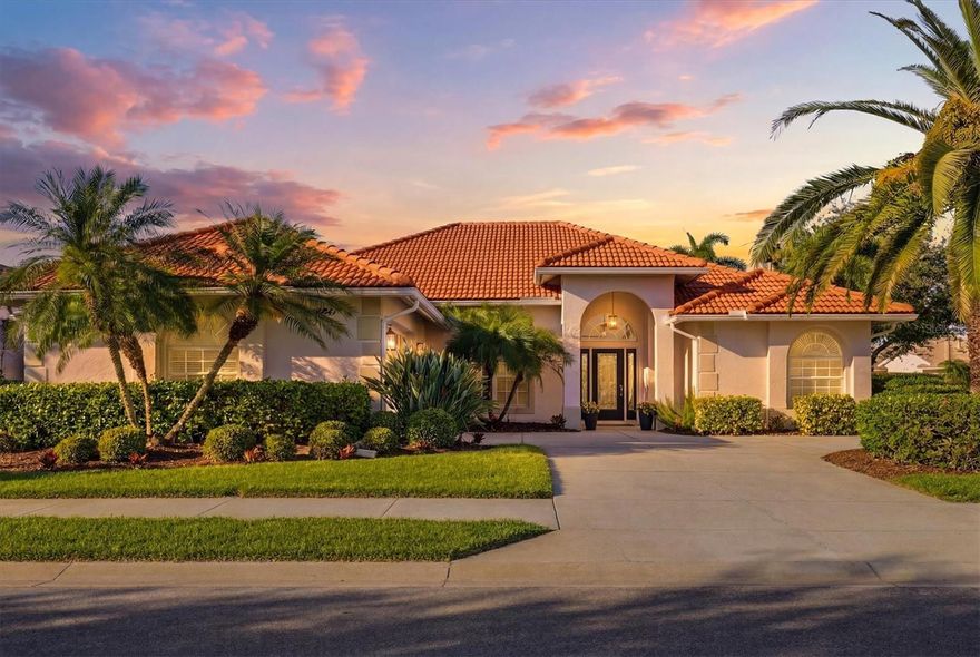 One or more photo(s) has been virtually staged. Florida living at its best - effortless, elegant and move-in ready! Welcome to this beautifully maintained, turnkey furnished home in the highly sought-after gated community of Venetia in Venice, Florida. Offering 2,605 square feet of bright, inviting living space, this three-bedroom plus office, three-bath residence blends comfort, style and functionality with soaring ceilings and an open-concept design filled with natural light. From the moment you step inside, you're welcomed by an expansive living and dining area designed for both everyday living and memorable entertaining. Sliding glass doors open to the lanai and pool, creating a seamless indoor-outdoor flow perfect for morning coffee, afternoon lounging or evening gatherings under the Florida sky. The covered lanai and sparkling pool provide a private retreat to relax and unwind. At the heart of the home, the kitchen is both stylish and practical, featuring solid surface countertops, solid wood cabinetry, stainless steel appliances and a generous breakfast bar that connects effortlessly to the main living spaces. A charming dinette offers a cozy spot for casual meals, while the adjacent laundry room adds everyday convenience. The split-bedroom layout offers ideal privacy, with two guest bedrooms, a full bath and a pool bath, along with a private office/flex space on this wing of the home, perfect for working remotely, hosting guests or creating your own personal retreat. The spacious primary suite is a haven of comfort, complete with dual walk-in closets, an en-suite bath with dual vanities and a walk-in shower, with direct access to the lanai and pool. An oversized garage provides ample space for multiple vehicles, storage or even a workshop setup, an added bonus for both practicality and flexibility. Venetia residents enjoy a vibrant, amenity-rich lifestyle with a clubhouse, fitness center, heated pools and spa, tennis, pickleball and bocce courts, all with low HOA fees and no CDD fees.  Ideally located just minutes from historic downtown Venice, Wellen Park, shopping, dining, medical services, golf courses, marinas and stunning Gulf beaches. Just move in, relax and start living the Florida lifestyle you've been dreaming of!